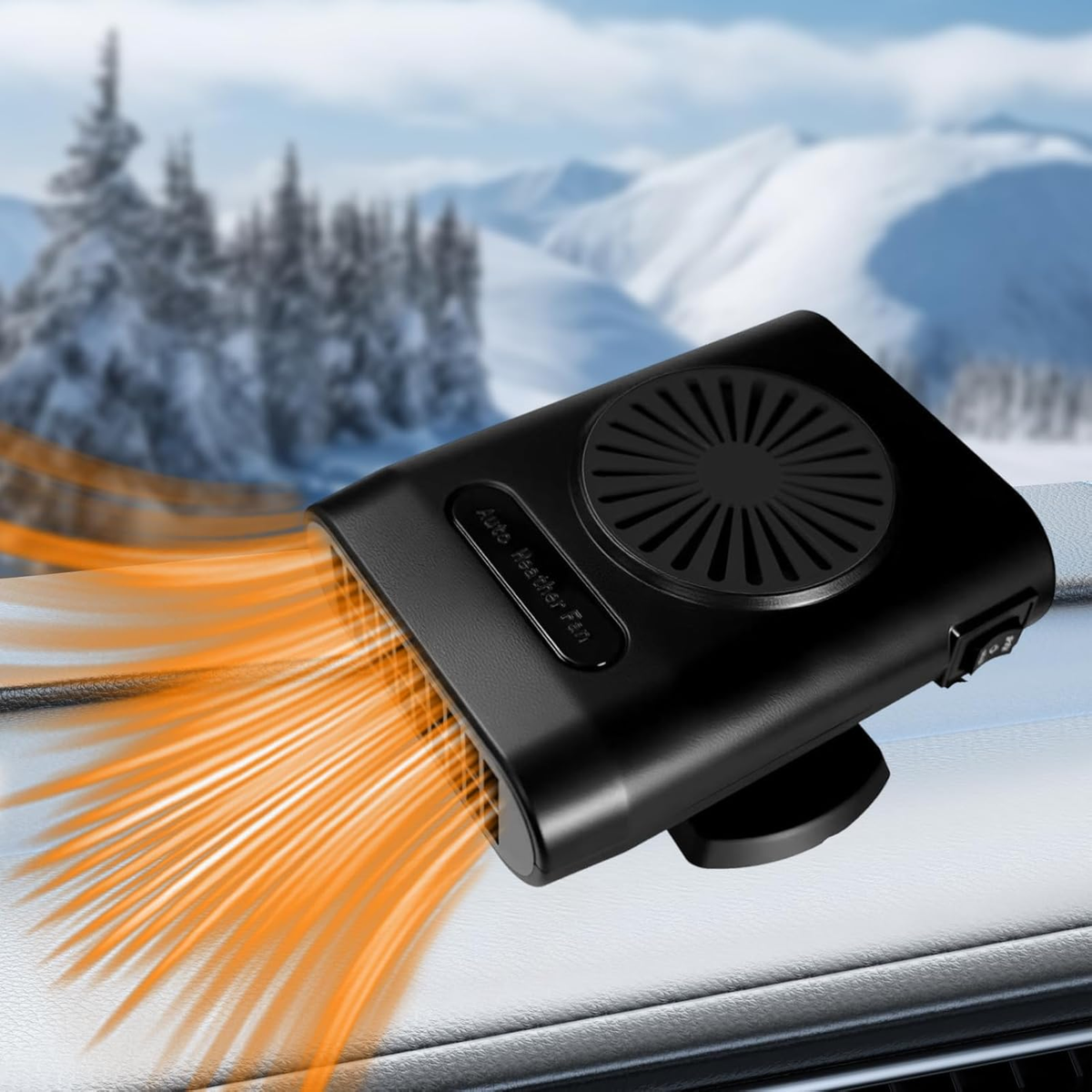 12V Car Heater 200W - Fast Defrost & Defogger with 2-in-1 Cooling Fan for Windscreen