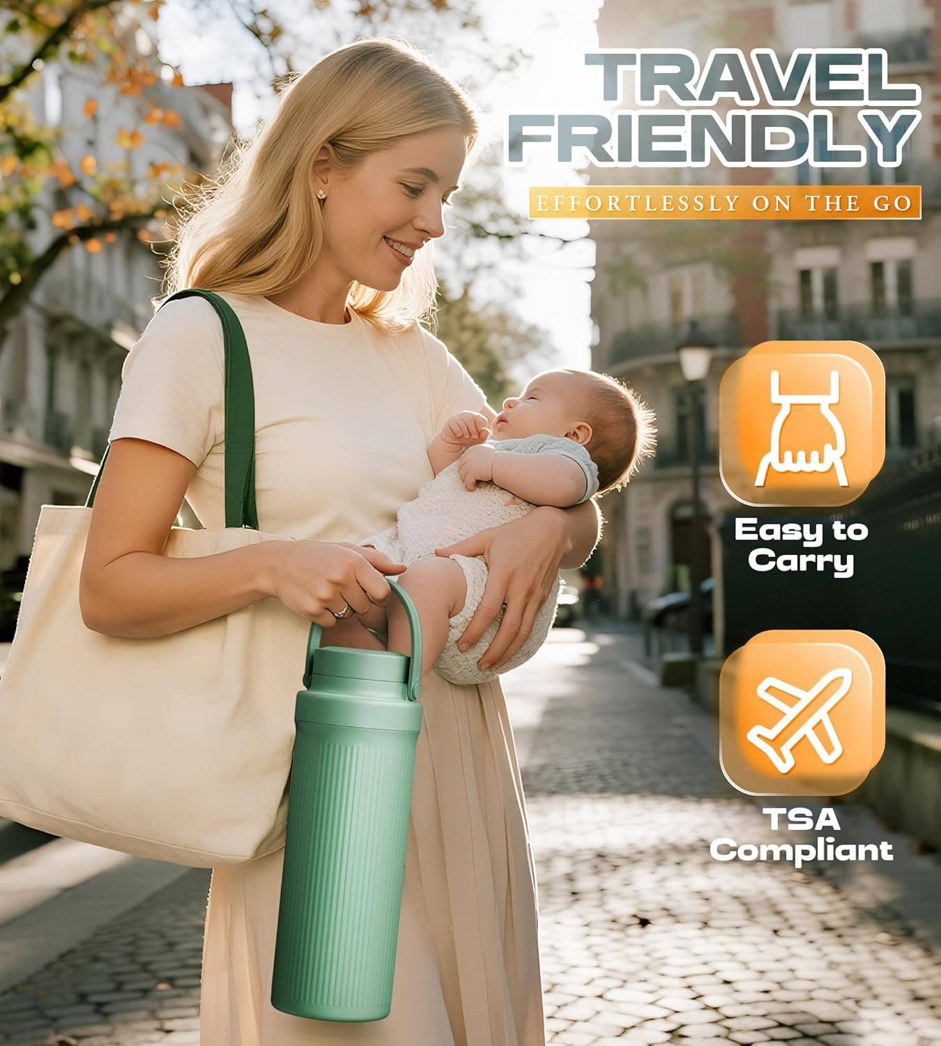 22oz Portable Breast Milk Cooler - 24 Hour Insulated Travel Bag with Storage Bottles