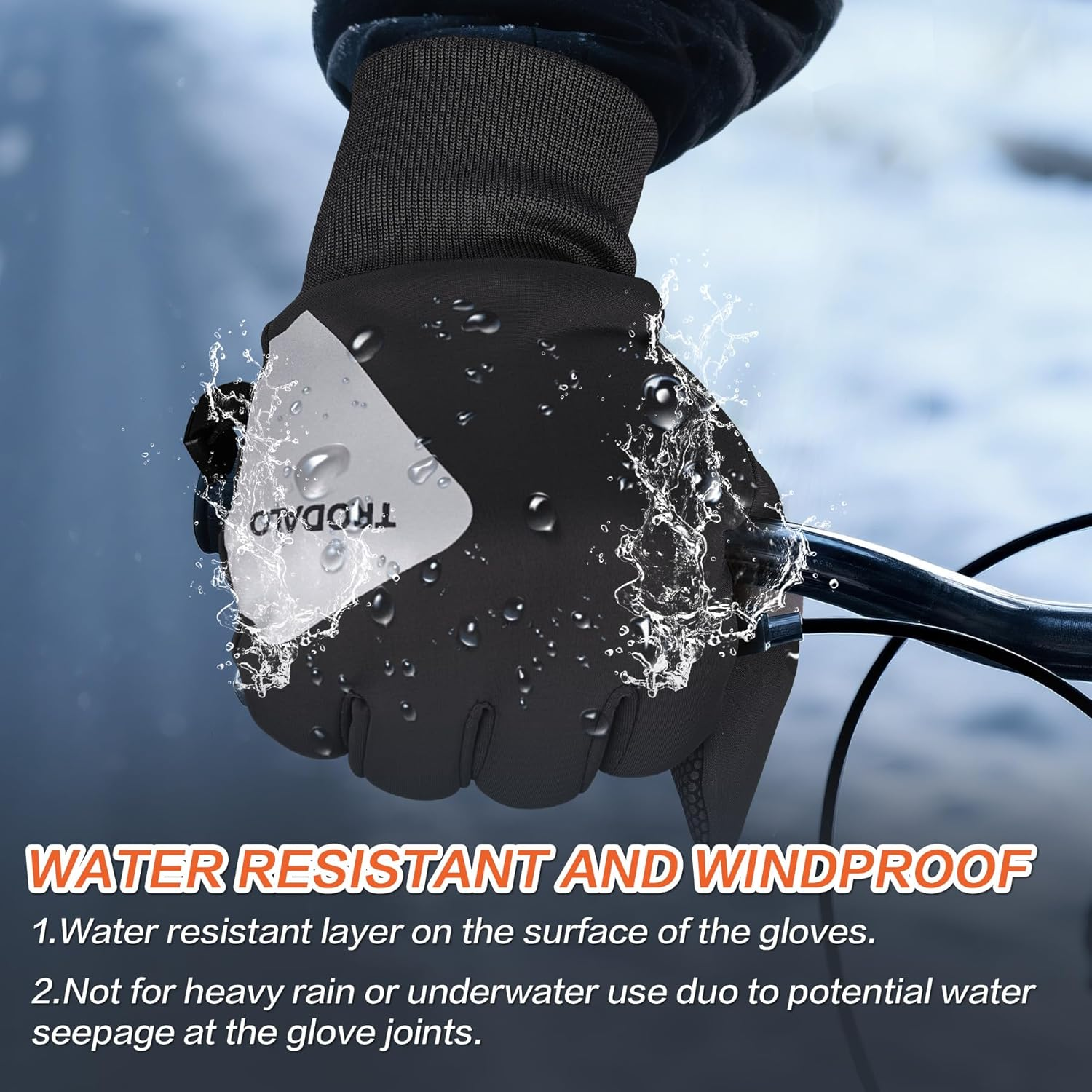 Lightweight Winter Sports Gloves - Reflective Touchscreen Gloves for Running & Cycling