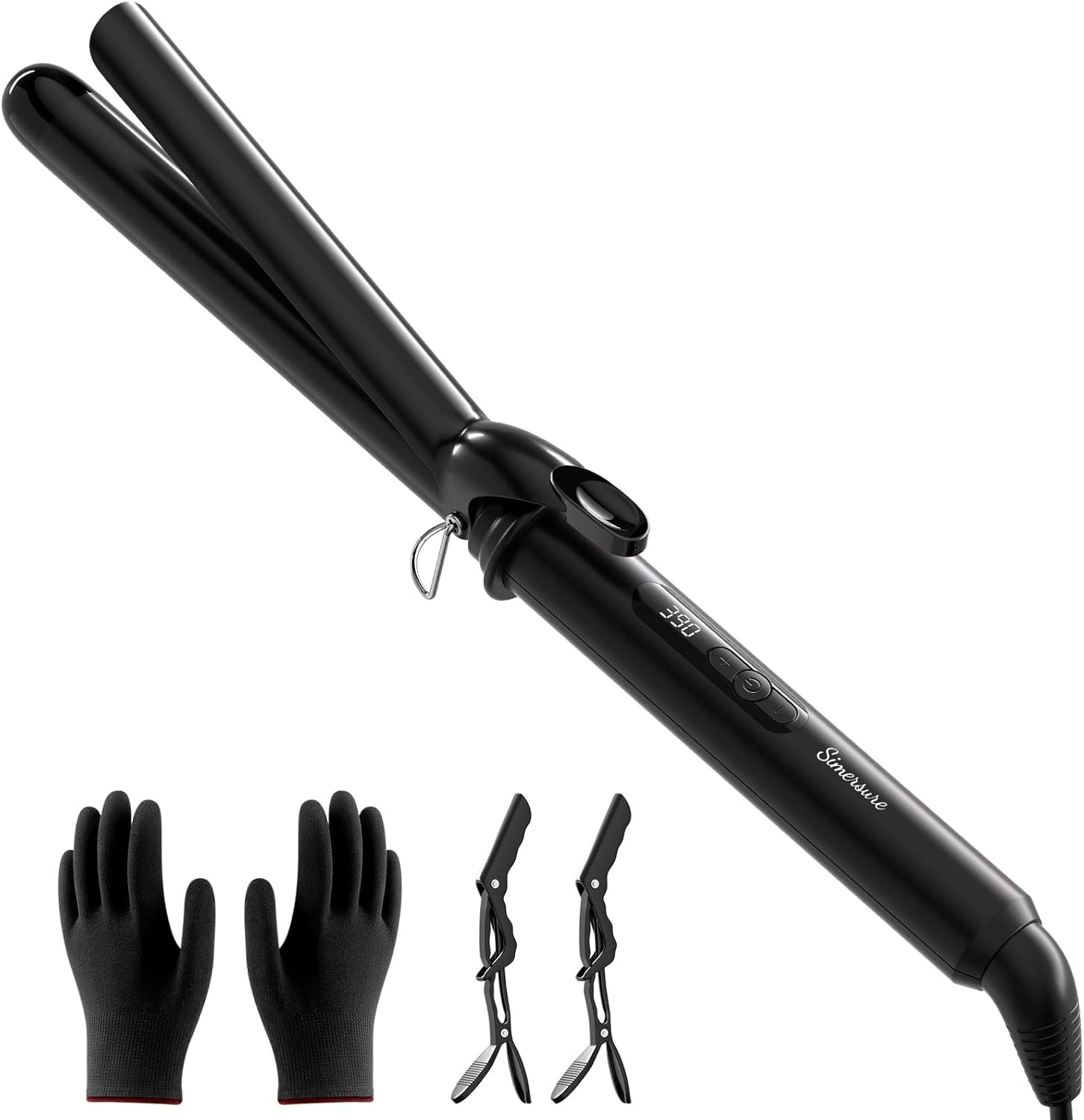 Curling Iron Black All-in-One Styling Kit - Professional Hair Curler Set