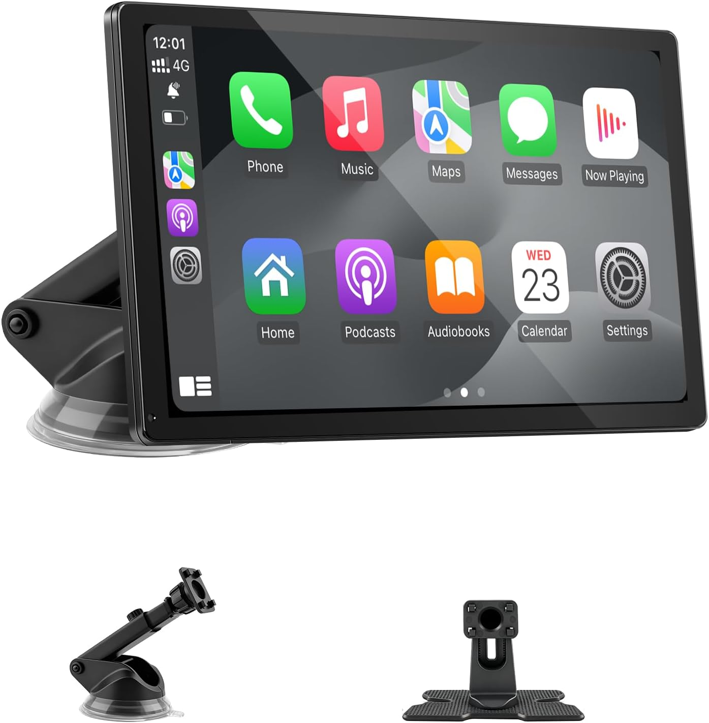 Wireless CarPlay & Android Auto Screen - Portable Touchscreen Display with GPS