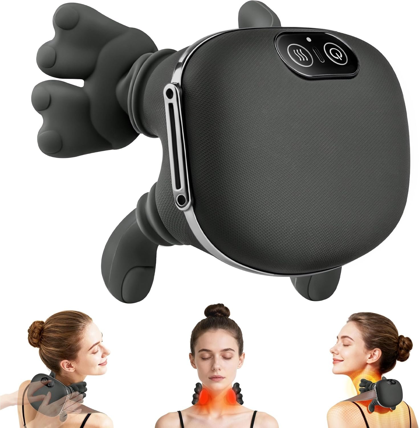Shoulder & Neck Massager with Heat - 4D Kneading Bionic Finger Massage for Pain Relief
