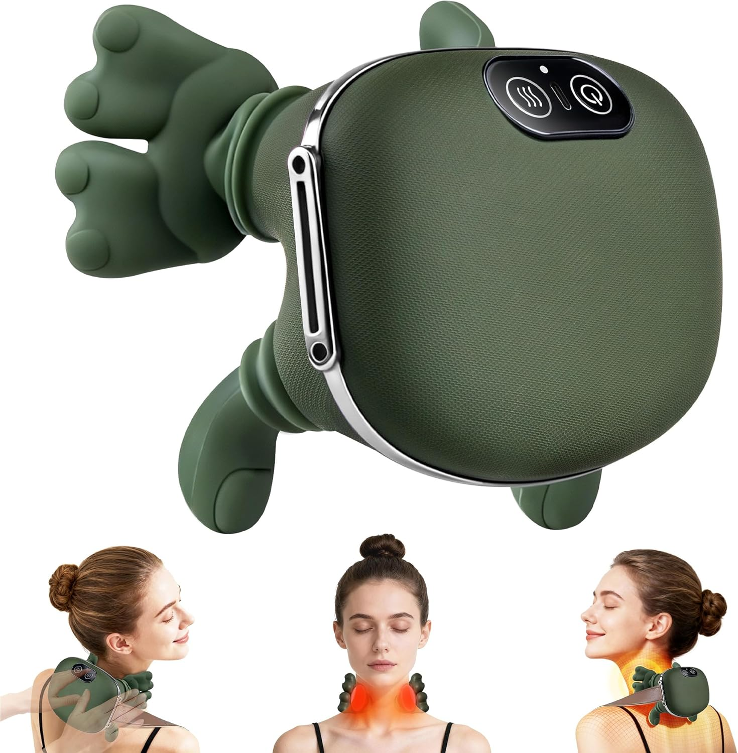 Shoulder & Neck Massager with Heat - 4D Kneading Bionic Finger Massage for Pain Relief