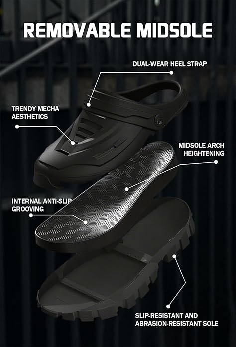 Unisex Perforated Clogs - Lightweight EVA Arch Support Sandals for Men & Women