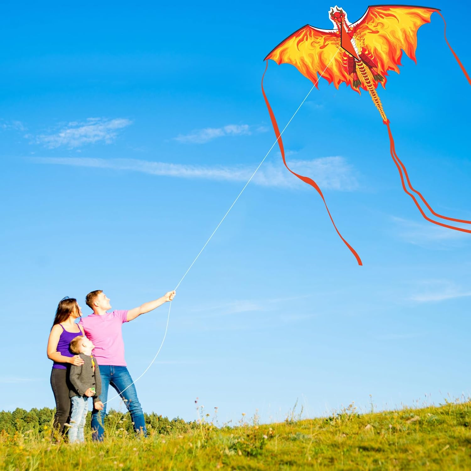Easy Fly Kite for Kids & Adults - Perfect for Ages 4-12