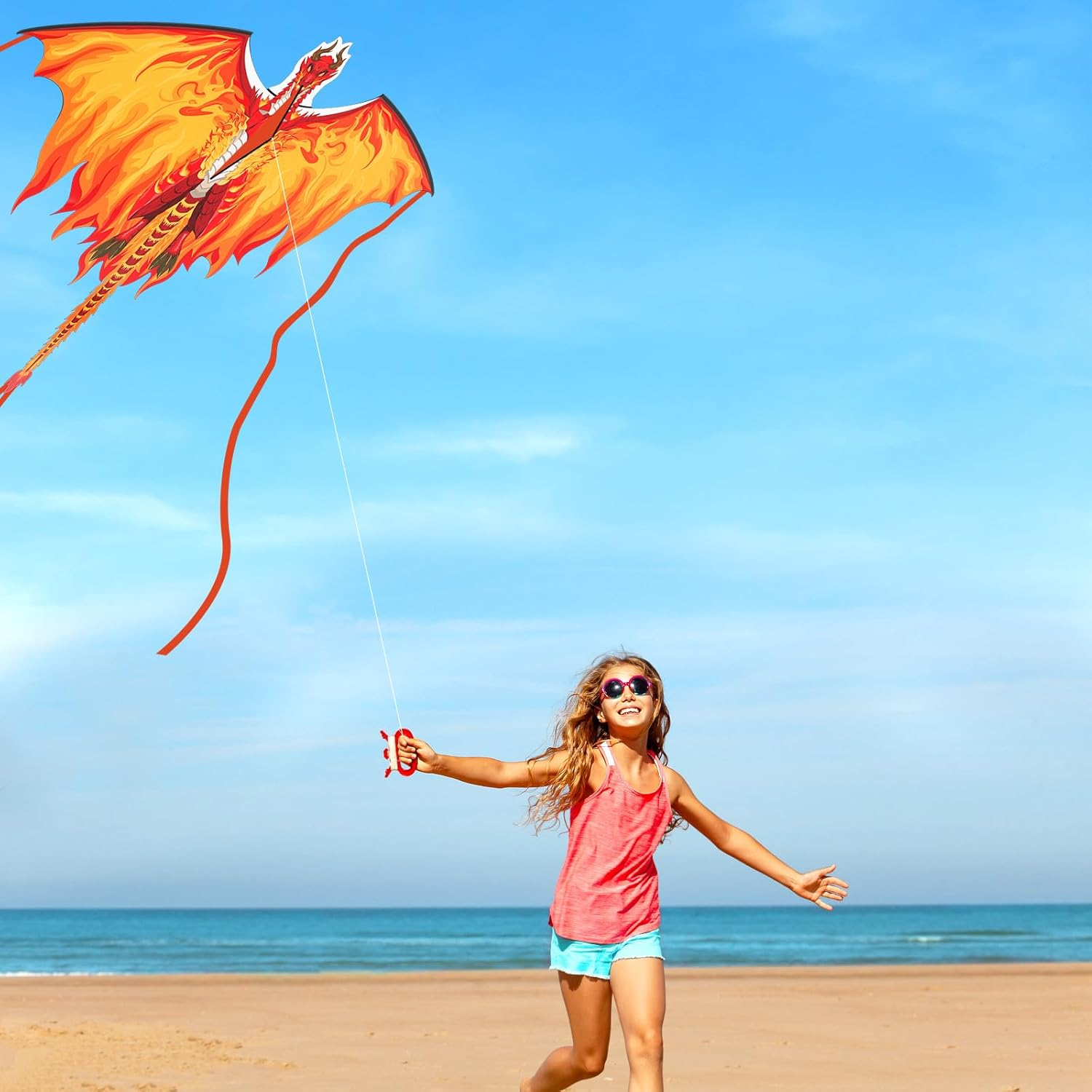 Easy Fly Kite for Kids & Adults - Perfect for Ages 4-12