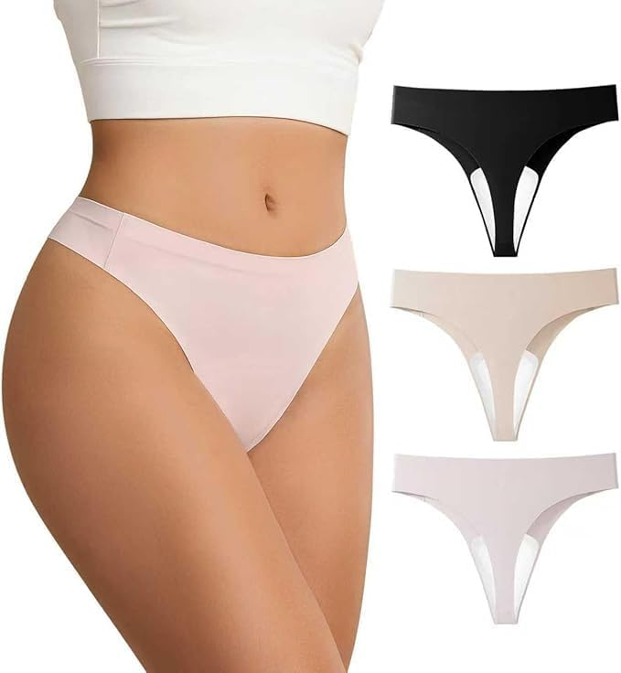 Seamless Workout Thongs for Women-No Show Thong