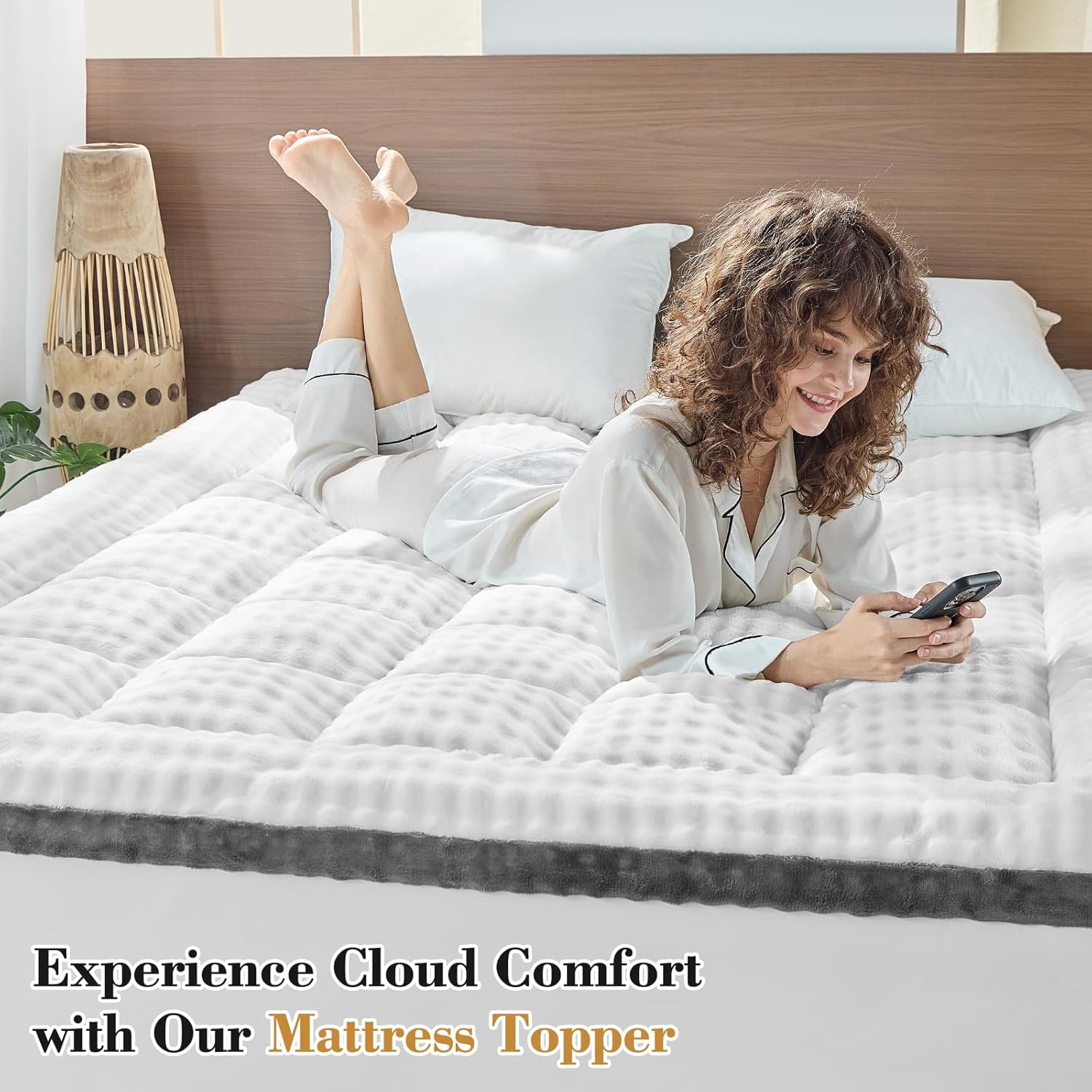 Cymula Mattress Topper - Premium Memory Foam Bed Cushion