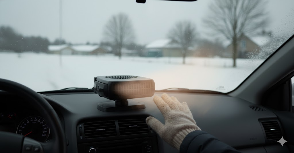 12V Portable Car Heater Fan - Auto Defroster & Cooler for Fast Heating