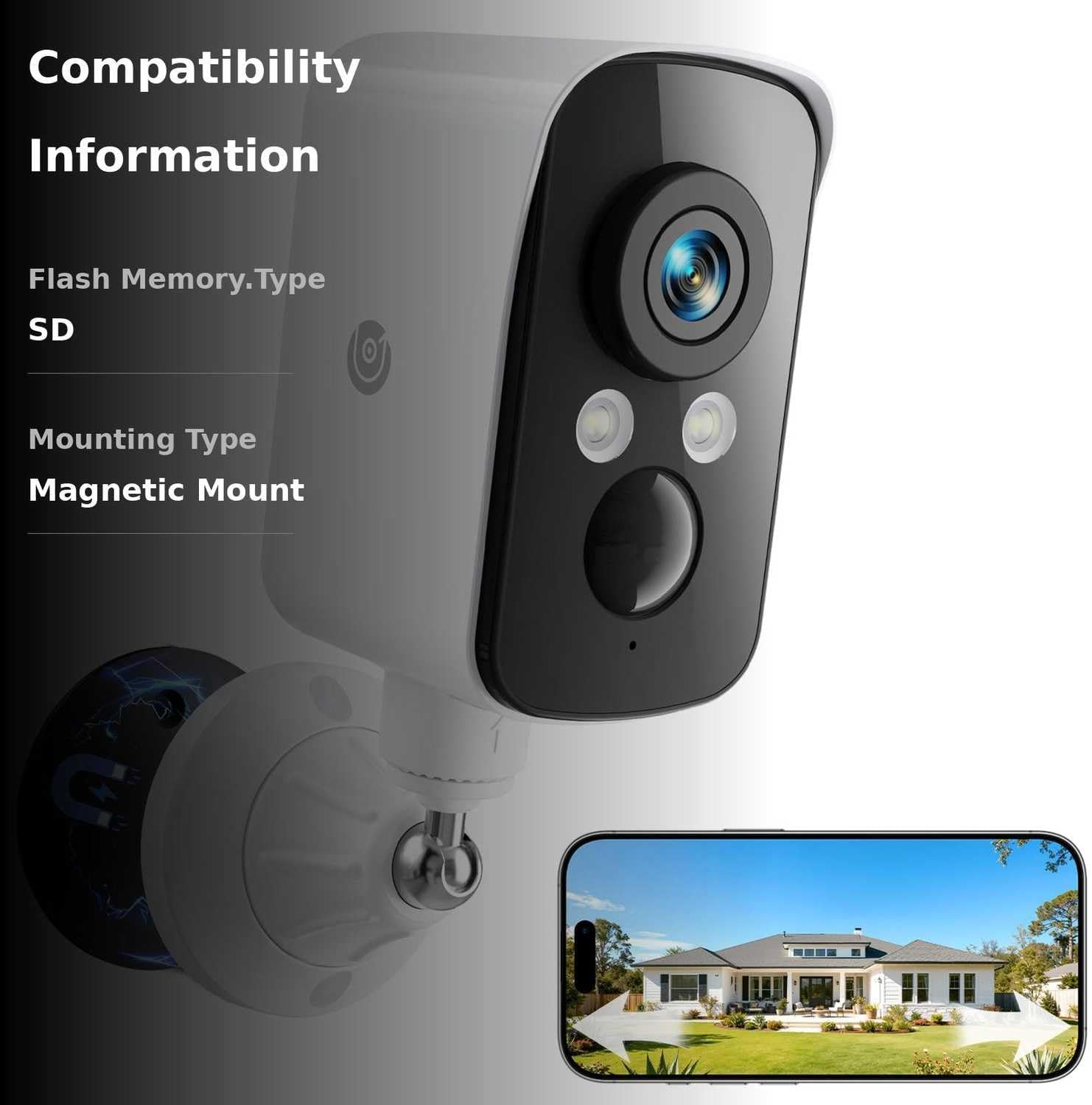 300° Pan Wireless Security Camera - 2K Night Vision, AI Detection, No Subscription