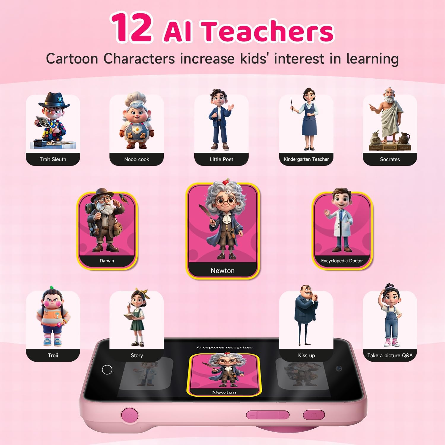 Kids Smart AI Learning Camera 4.0" - Educational Photo Recognition Toy for Toddlers Ages 3+