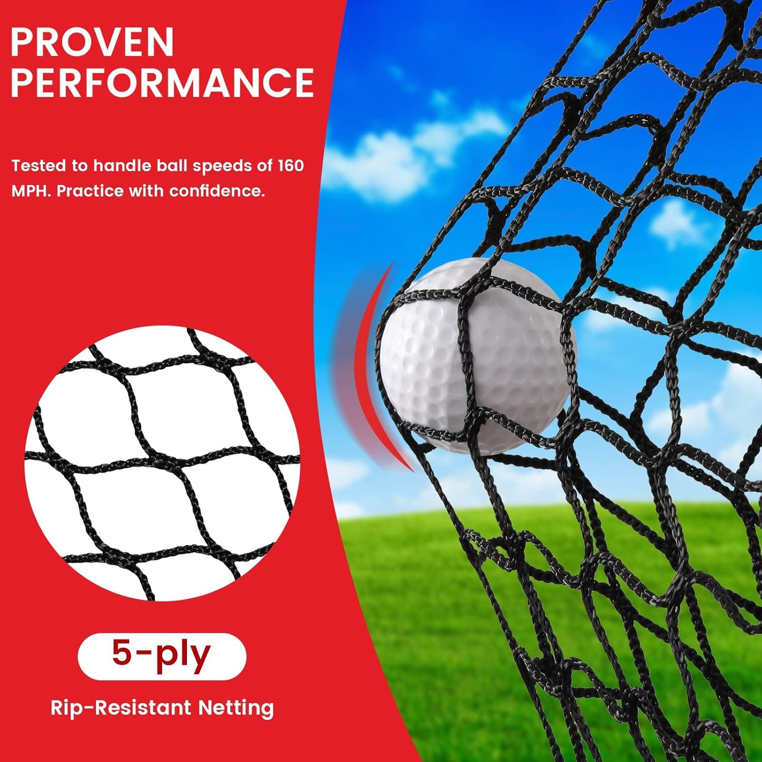 Pro Golf Practice Net 9x7ft Heavy Duty with Mat - Indoor Outdoor Training