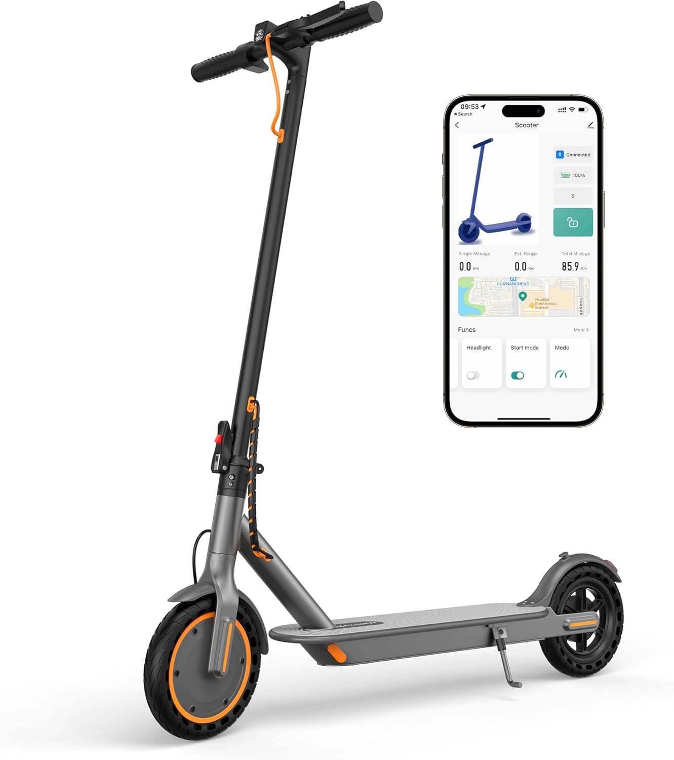 MAXSHOT V-1  Electric Scooter for Adults - 350W/500W Motor, 28 Mile Range, Dual Suspension