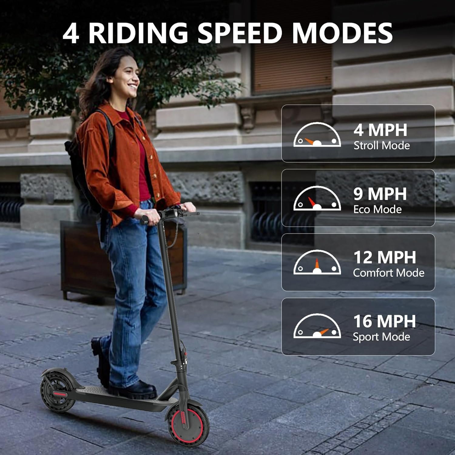MAXSHOT V-7 Electric Scooter - 350W Motor, 16 Mile Range, Foldable Urban Commuter