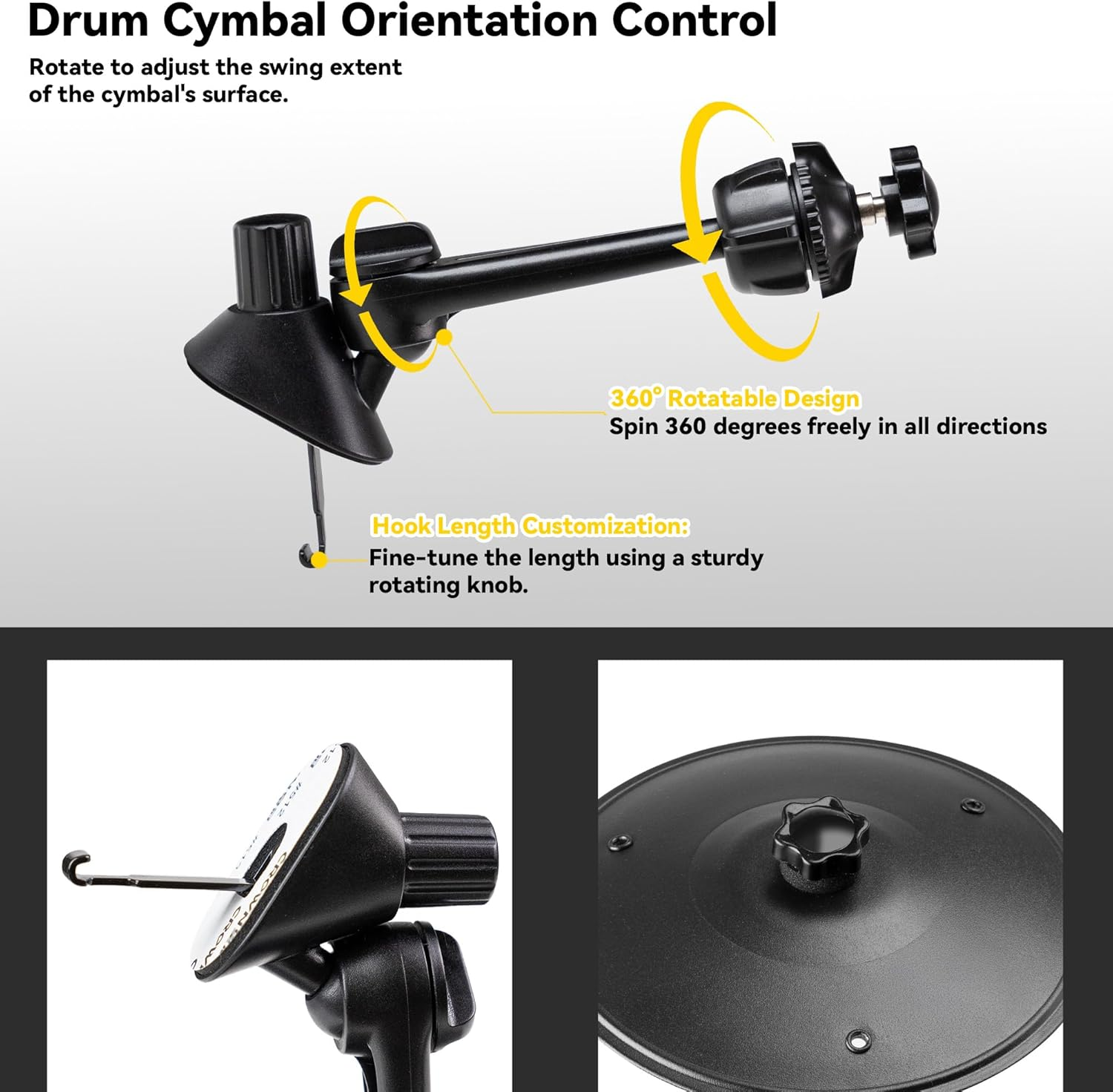 Car Cymbal Air Vent - Mini Drum Cymbal with Crisp Metallic Sound for Music Lovers & Drummers