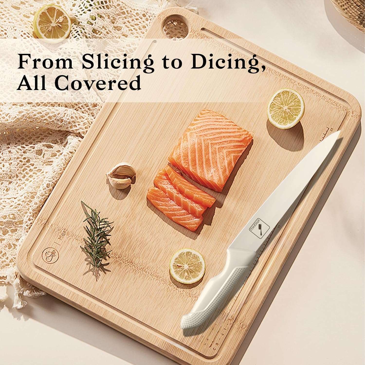 Japanese Kitchen Knife Set - Stainless Steel with Block & Anti-Slip Handles