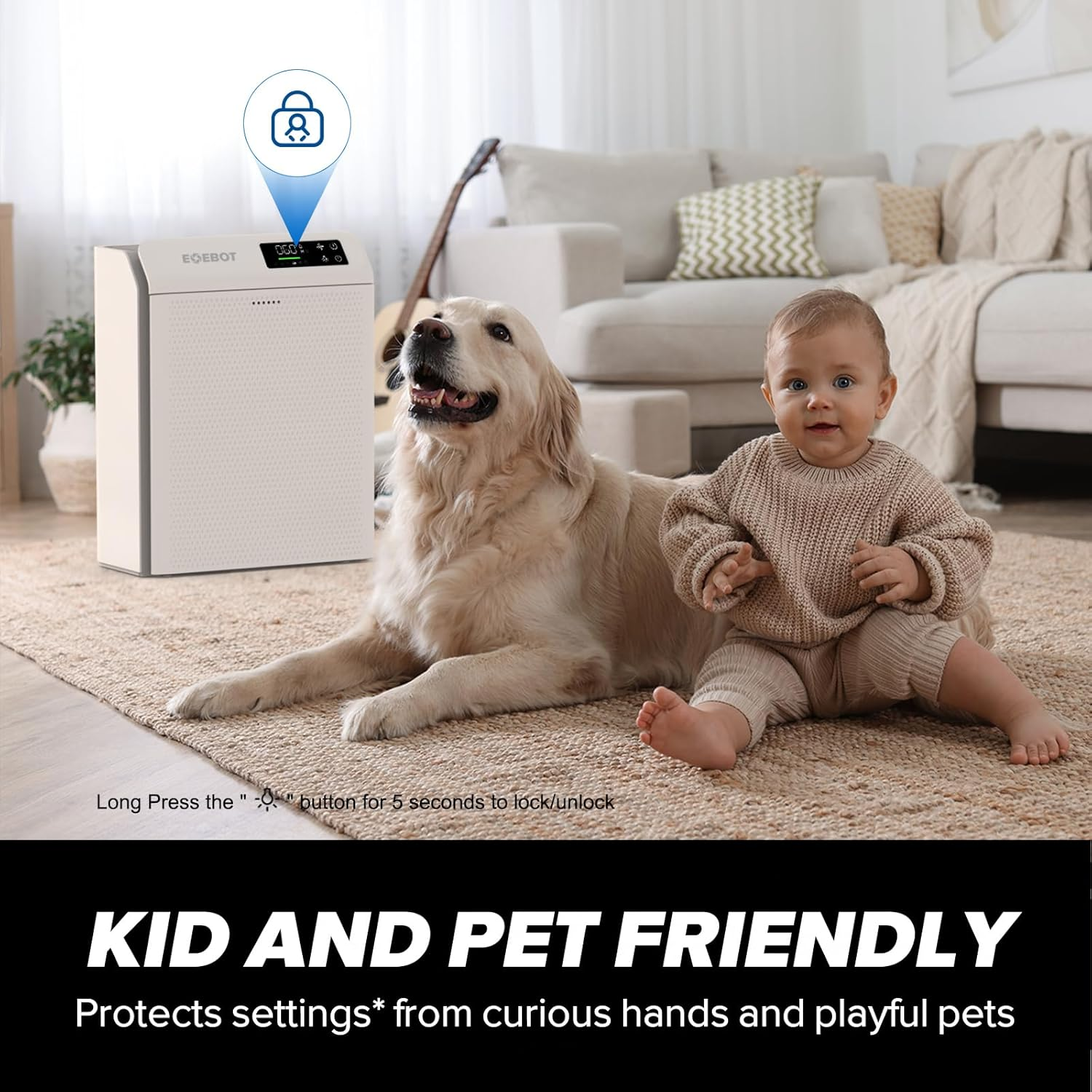 Air Purifier for Large Rooms – HEPA Filter for Spaces up to 1,996 Sq Ft