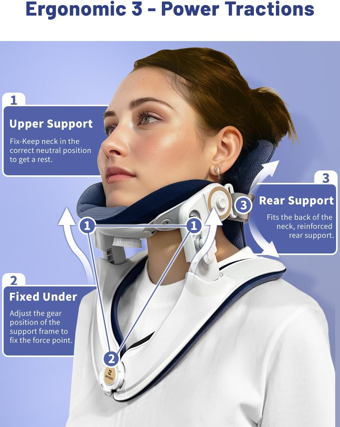 Cervical Traction Device for Neck Pain Relief - Adjustable Neck Stretcher for Home Use