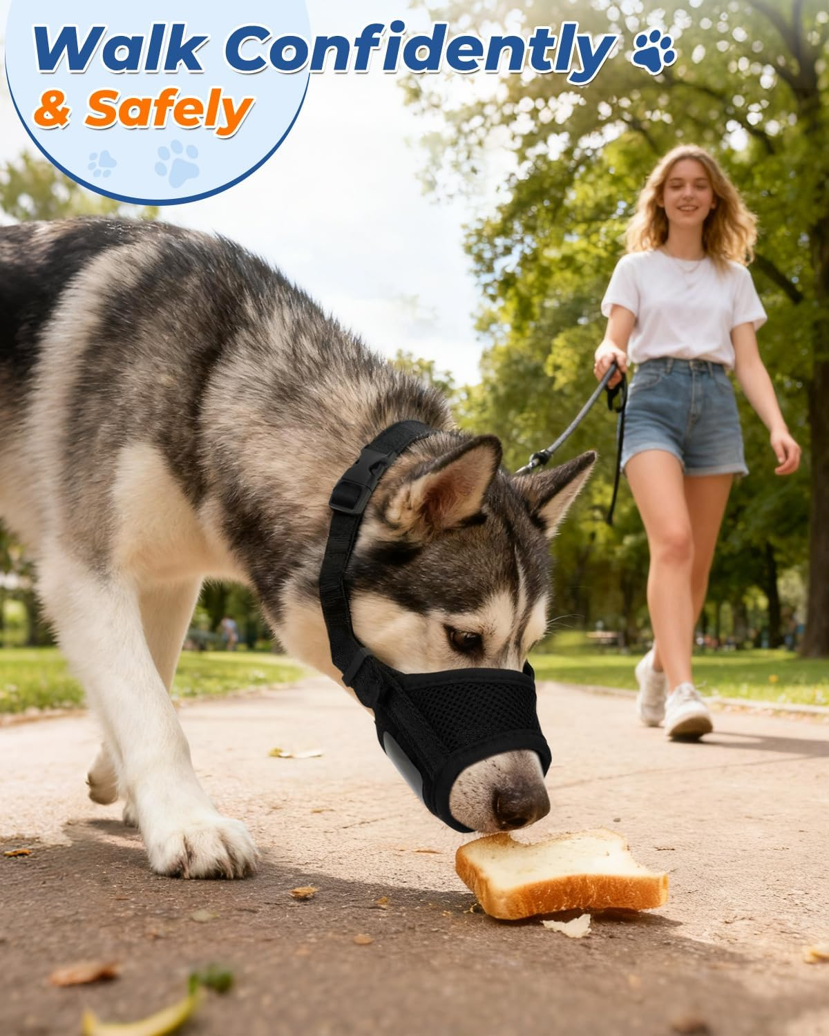 Dog Muzzle for Safety & Behavior Management - Breathable Comfort Fit with Adjustable Straps