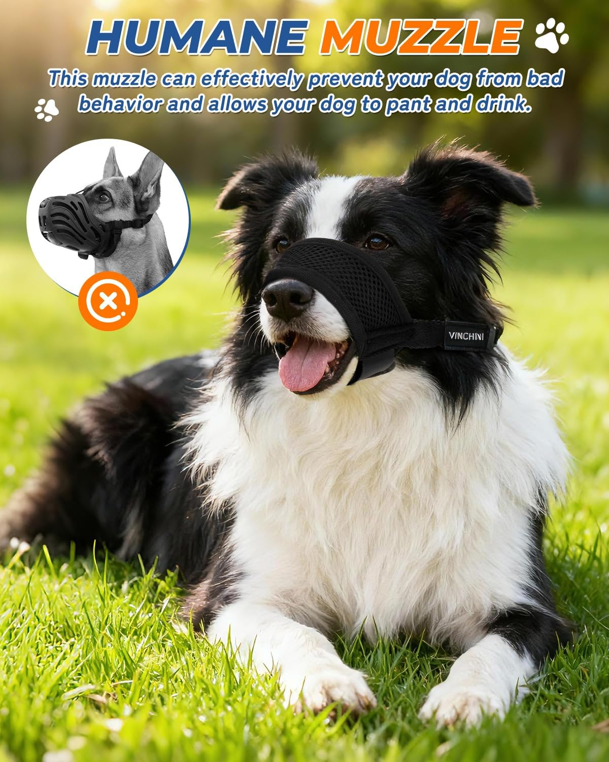 Dog Muzzle for Safety & Behavior Management - Breathable Comfort Fit with Adjustable Straps