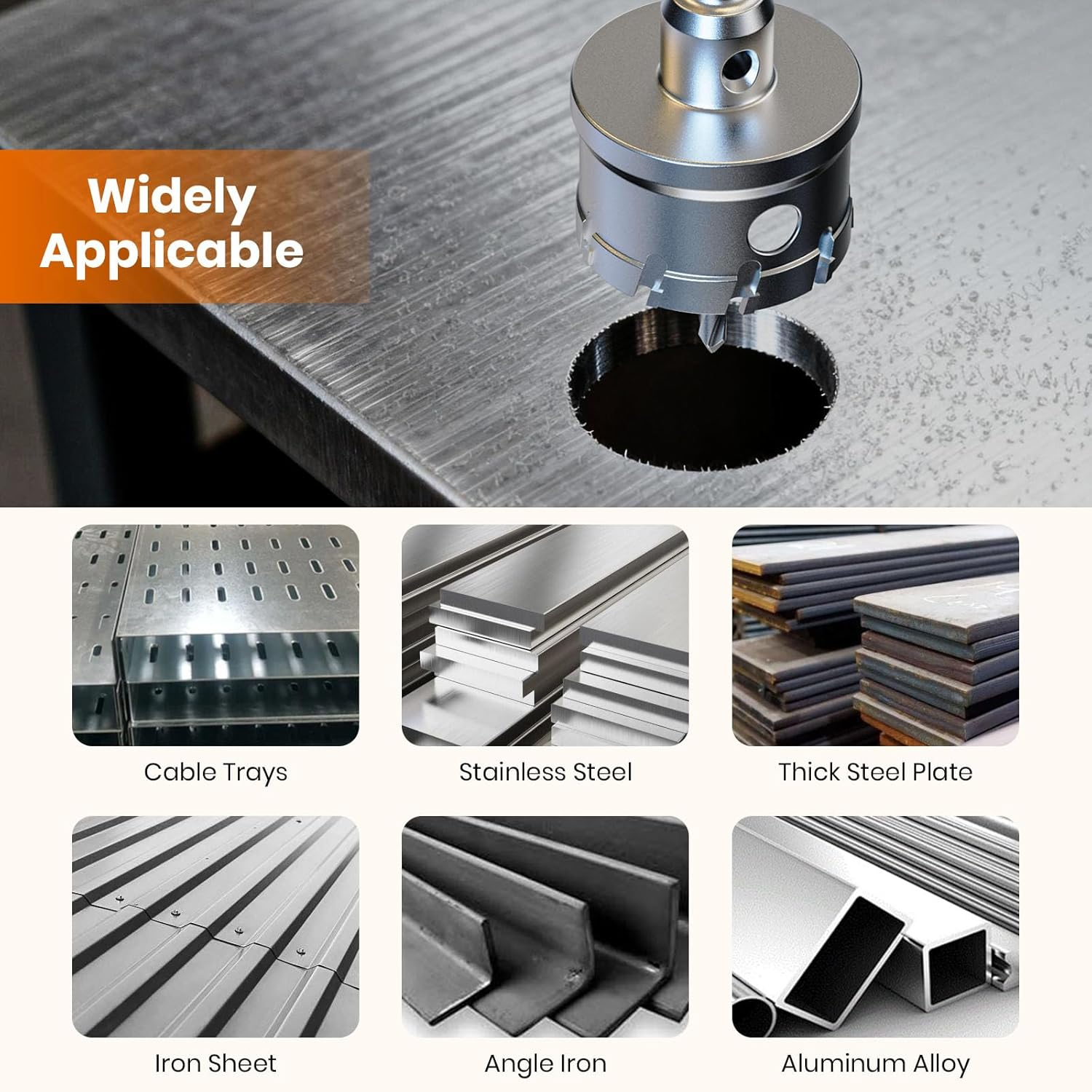 3 Inch Hole Saw Kit - Professional HSS Hole Cutter for Stainless Steel, Aluminum, Iron & Wood with Pilot Bit