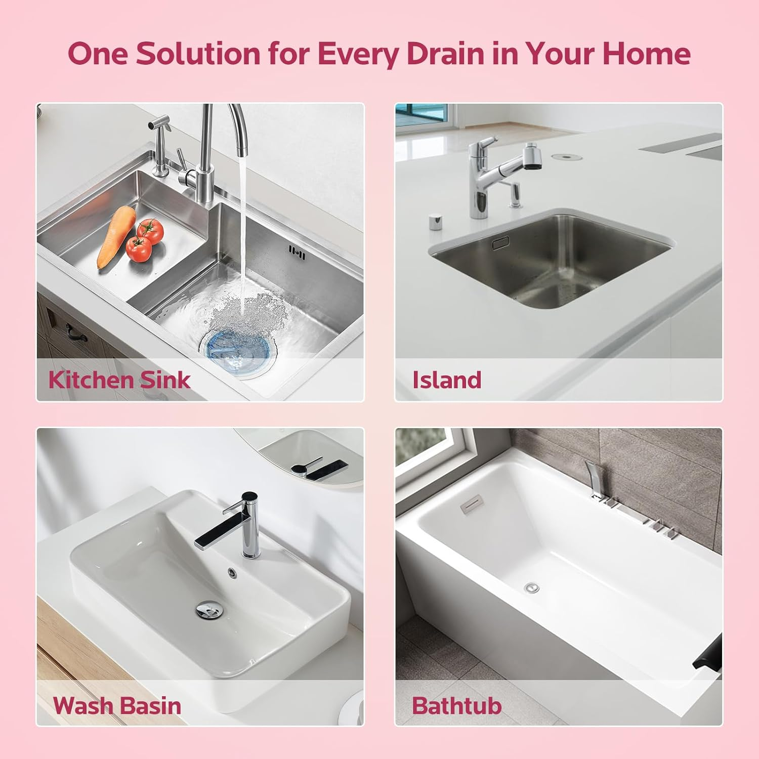 Foaming Drain Cleaner & Clog Remover - Professional Sink & Pipe Opener for Kitchen, Bathroom, Toilet, Tubs & Showers (1 Pack)