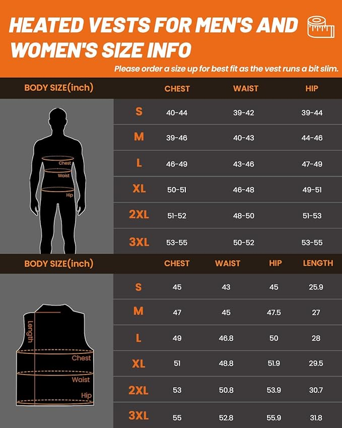 21-Zone Heated Vest - Smart Temperature Control Jacket for Men & Women | 5-in-1 Controller