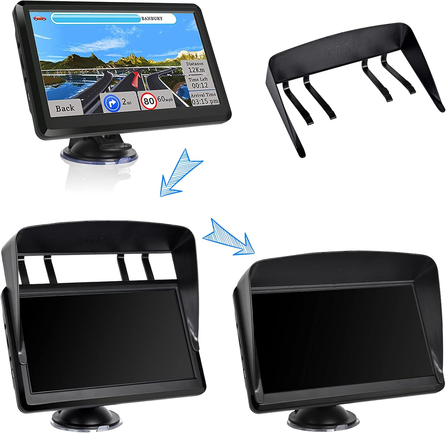 GPS Navigator for Car – 2026 Map, 7" Touch Screen, 256MB-16GB Navigate with confidence