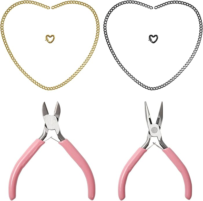 Permanent Bracelet Kit with Locking Heart Clasp - DIY Friendship Bracelets for Couples, Friends & Family - Unique Anniversary & Bonding Jewelry Set