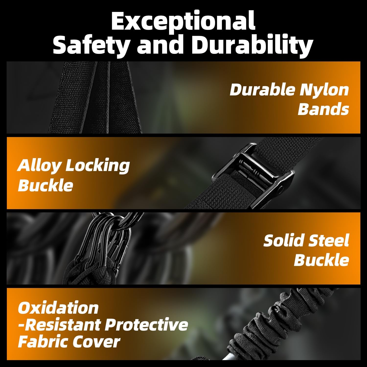 Pull Up Assistance Bands - 4 Resistance Levels with Dual Footrests for Progressive Training