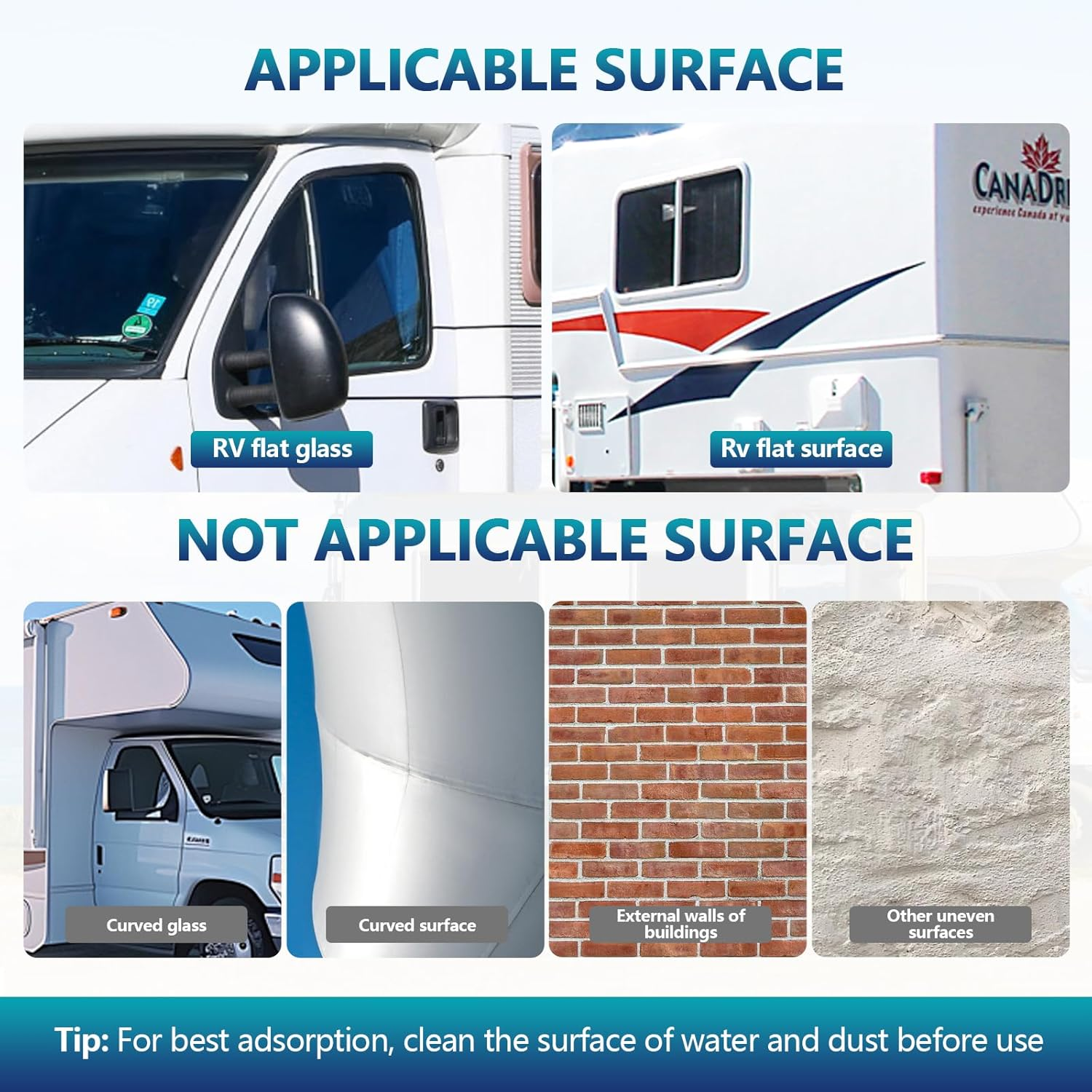 Suction Cup Flag Holder for RV - Heavy Duty Flagpole Mount Kit with Angle Adjustable Quick Release for Campers, Trucks & Boats