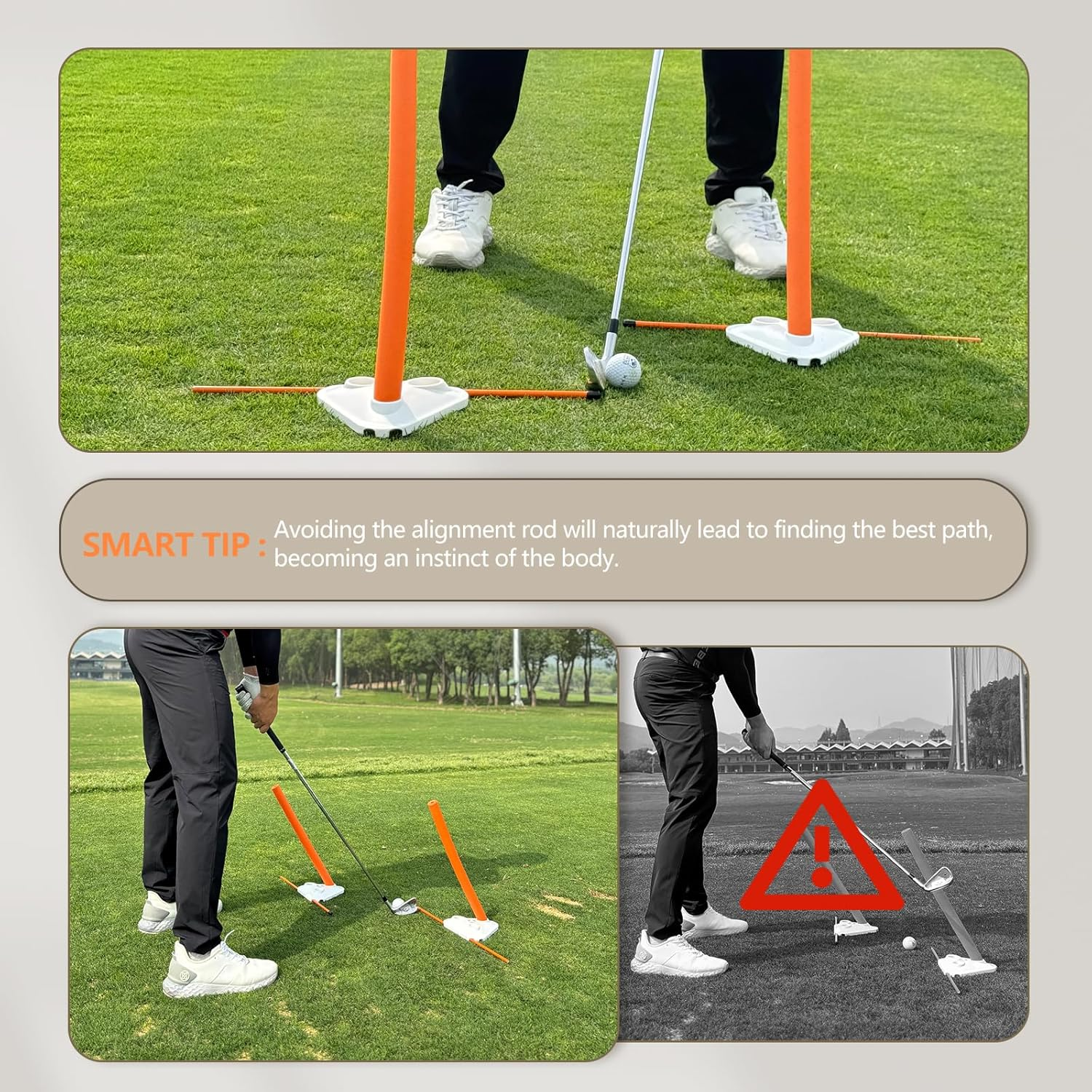 Golf Swing Training Aid - Alignment Discs & Sticks for Posture, Swing Plane & Path Correction