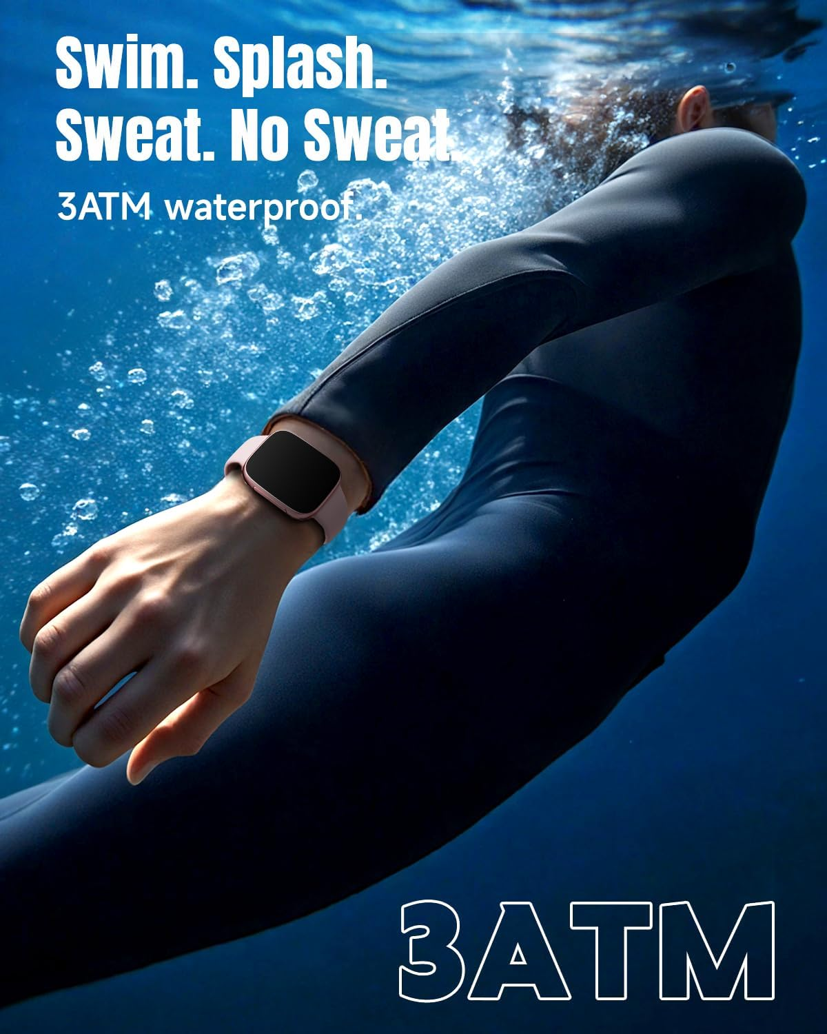 Smart Watch for Women with 1.85" AMOLED Display | Android & iPhone Compatible | 10-Day Battery, 3ATM Waterproof Fitness Tracker