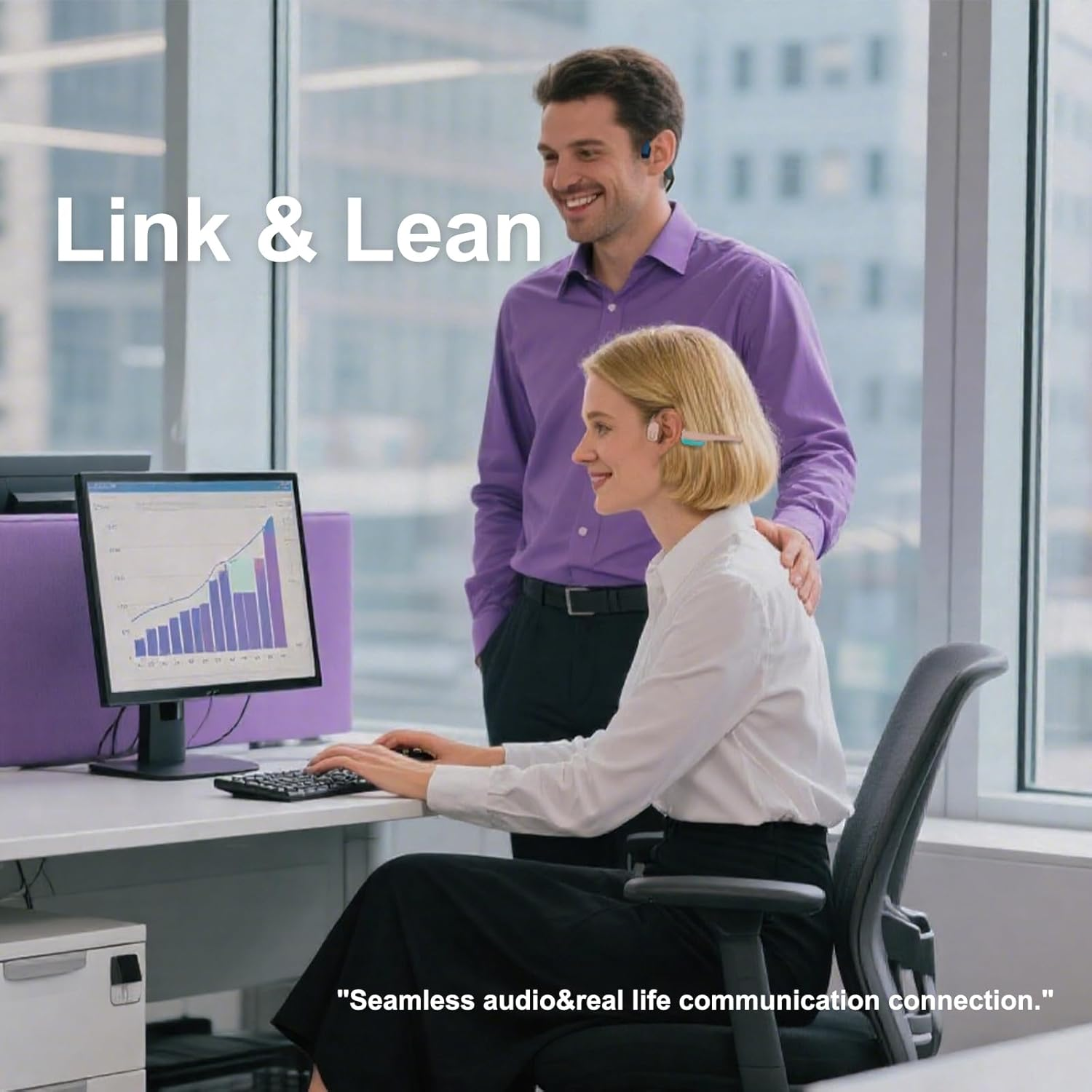 Bone Conduction Wireless Headphones - Open Ear Bluetooth Sport Earphones for Running, Cycling & Workouts | Sweat-Resistant with Built-in Mic | Radiant Pink