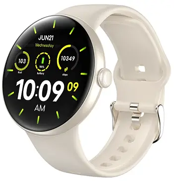 anyloop ALW12 Smartwatch - 24/7 Heart Rate Monitor with HRV, SpO2, Stress & Sleep Tracker, Calls & Messaging, IP68 Waterproof, 100+ Exercise Modes for Android & iOS