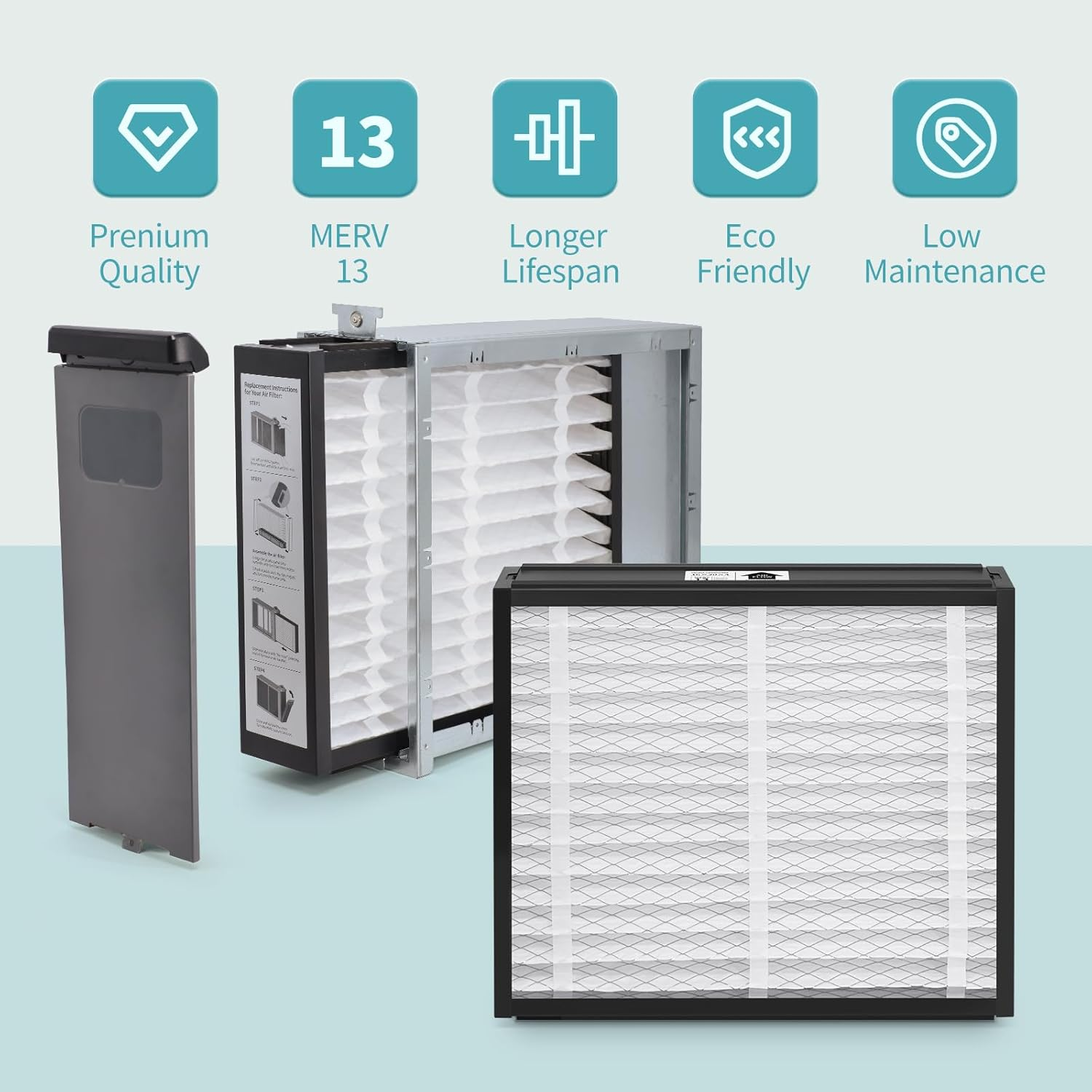 16x20x4 Replacement Air Filter for Honeywell FC100A1003, Lennox X0592 MERV 13 Allergy & Dust Defense - Pleated HVAC AC Furnace Filter