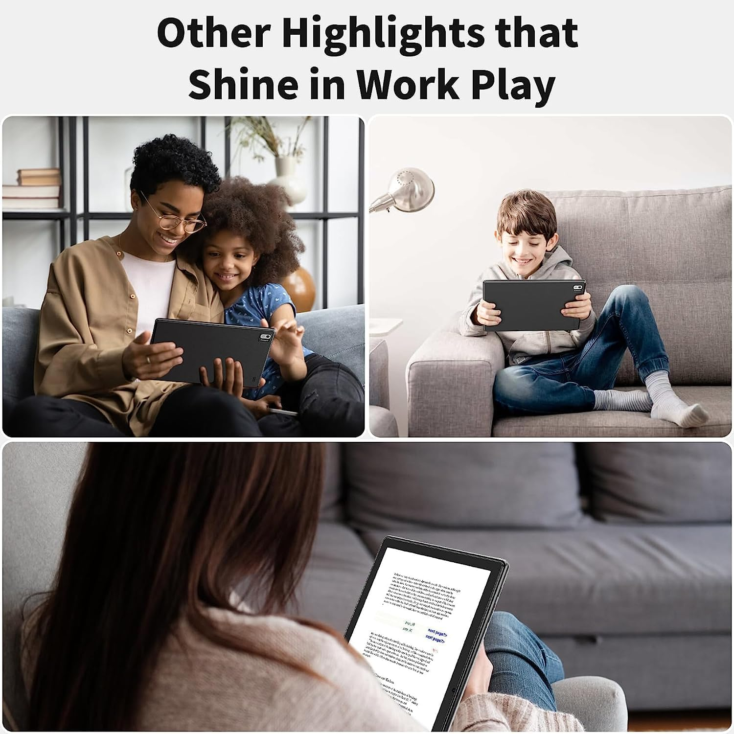 10.1 Inch Tablet PC - 4GB RAM 64GB Storage Android Tablet Computer for Work, Study & Entertainment