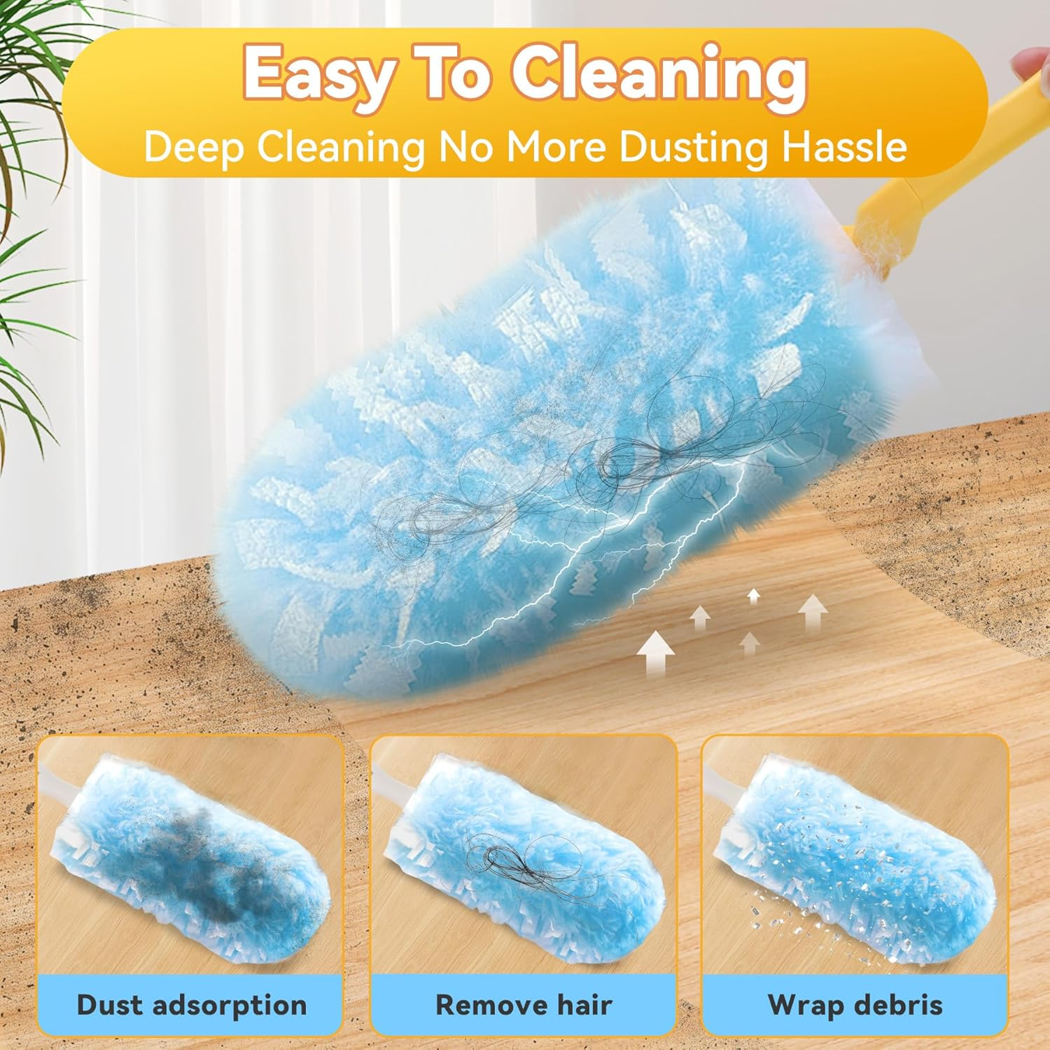 Duster Refills 30 Count - 360 Heavy Duty Disposable Microfiber Dusters with 5X Electrostatic for Swiffer & Others (Refills Only)