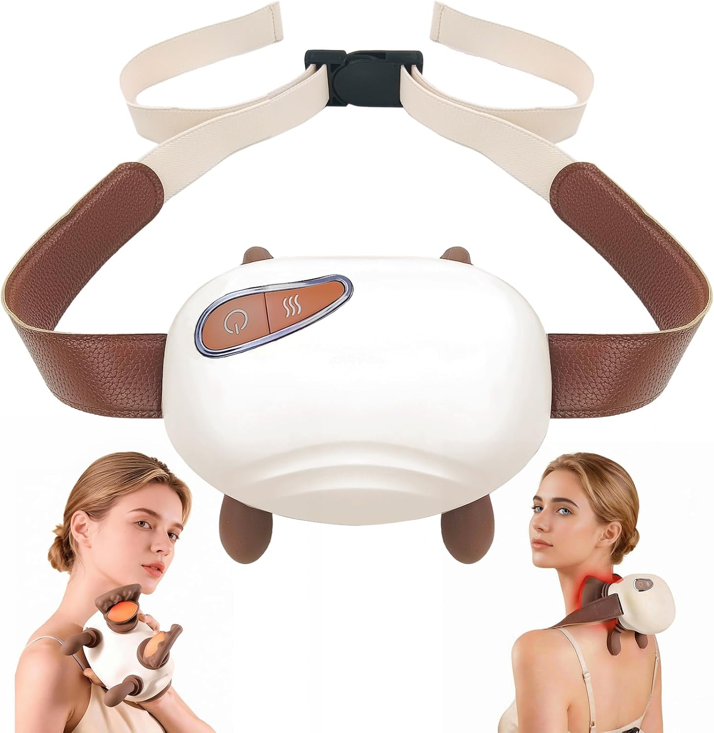 Neck and Shoulder Massager with Hands - Wireless Portable 4D Bionic Shiatsu Deep Tissue Massage, Rechargeable Electric Cervical Massager for Home Office