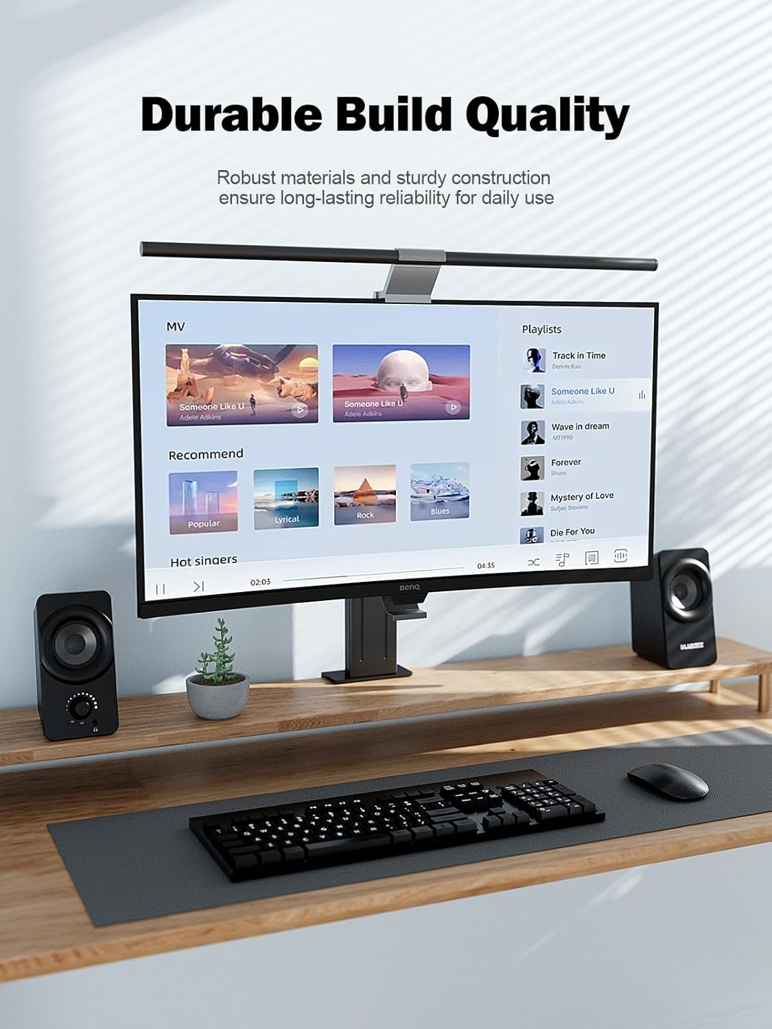 Computer Speakers for Desktop PC, Laptop, Monitor - USB-A/C Plug & Play with Immersive Sound & Dynamic Color Lighting for Gaming & Music