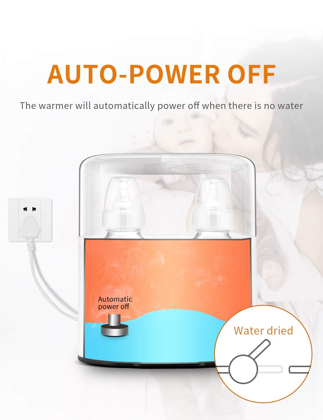 Double Baby Bottle Warmer 24H Constant Temp for Twins