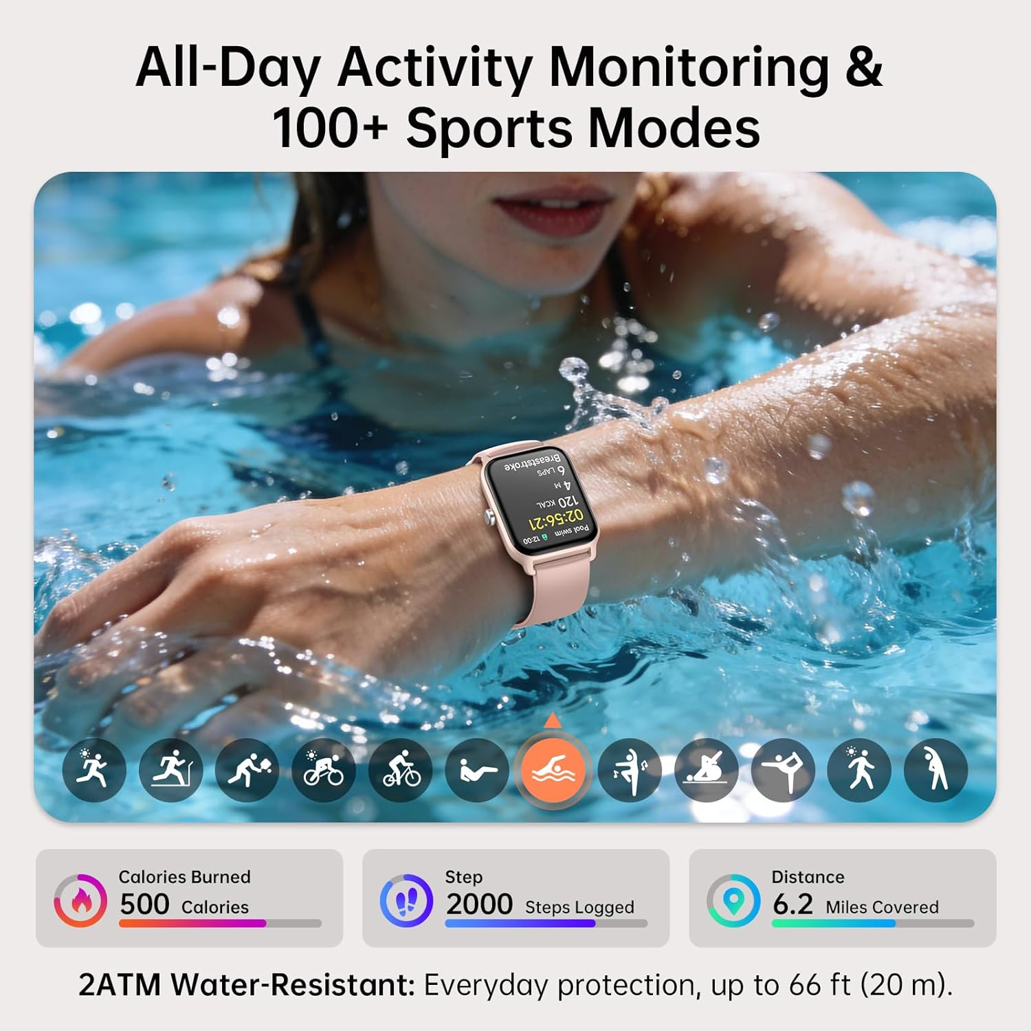 Women's Smart Watch 1.85" Alexa 100+ Sport Modes