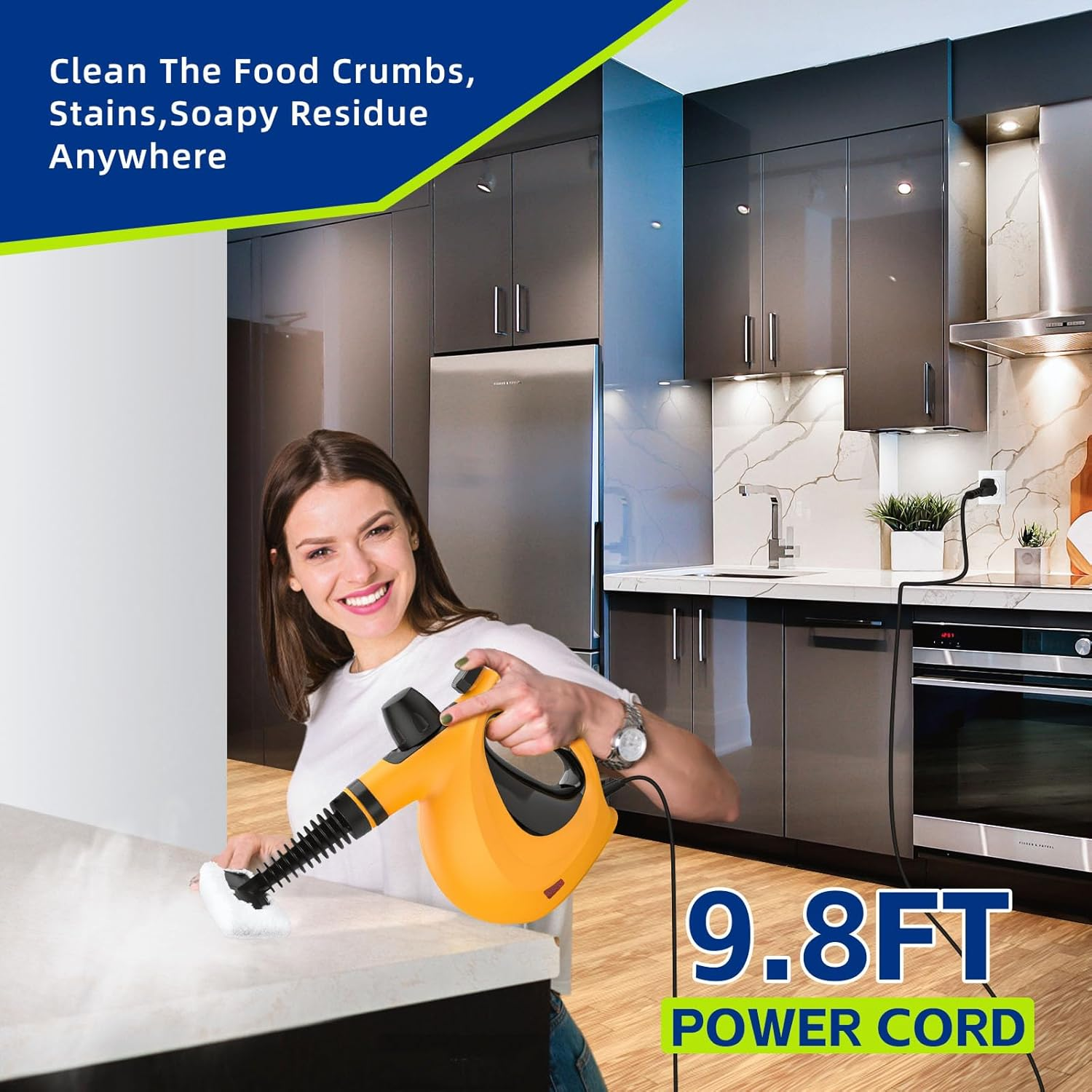 Handheld Pressurized Steam Cleaner 11pcs Chemical-Free