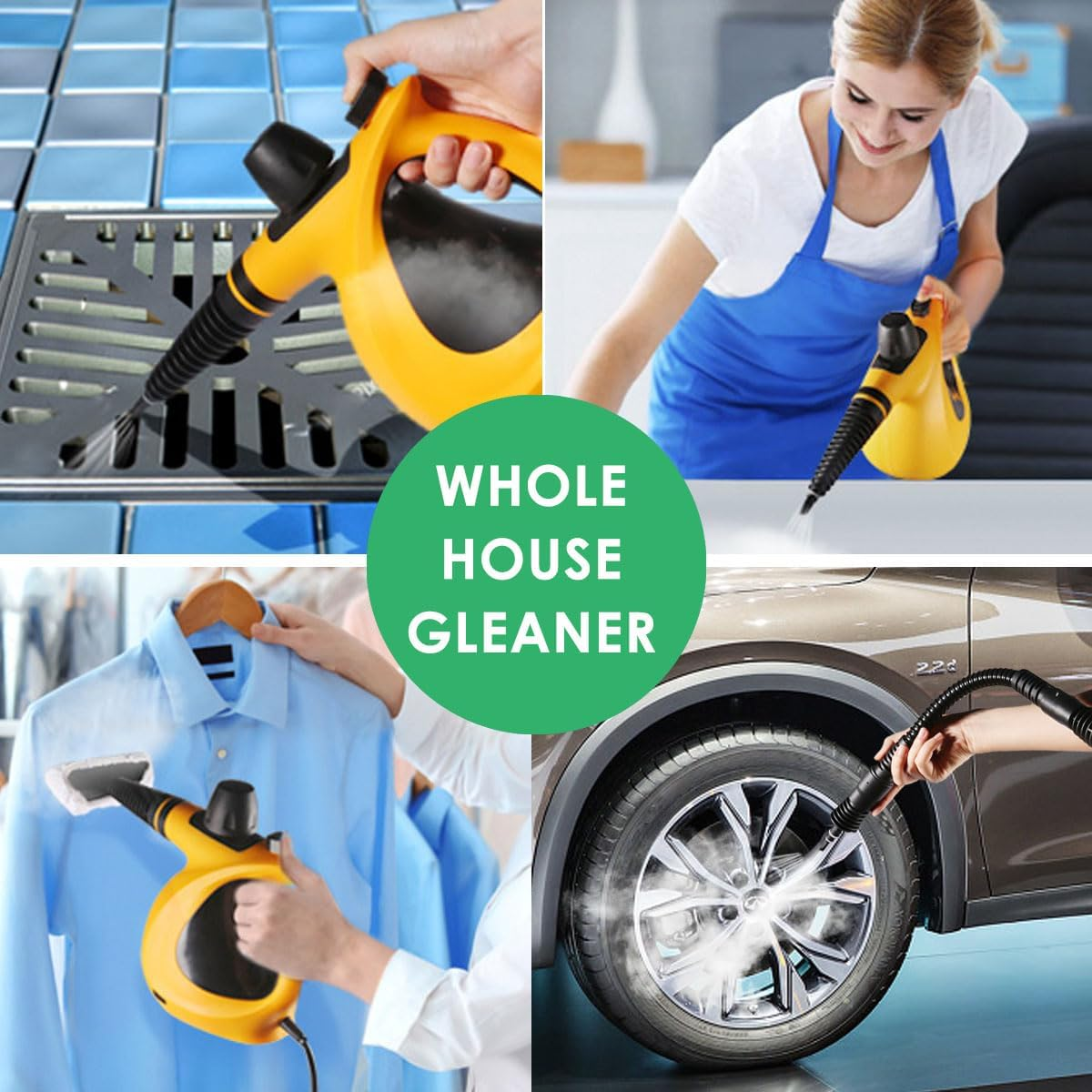 Handheld Pressurized Steam Cleaner 11pcs Chemical-Free