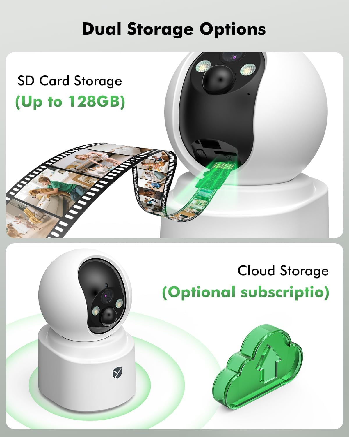 Wireless Camera 2.5K 4MP Pan Tilt Battery 2-Way Audio