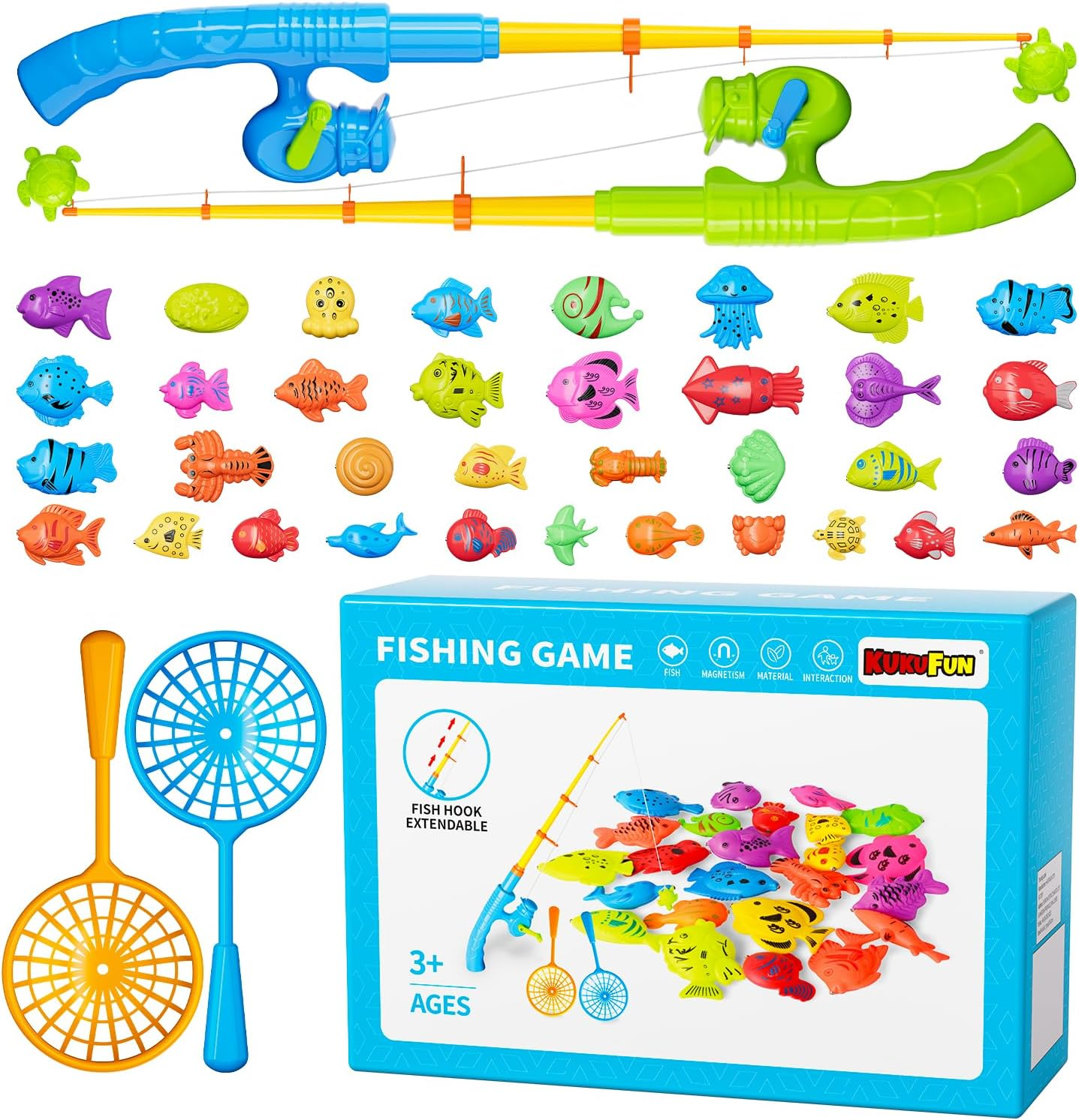 Magnetic Fishing Pool Toys Game Kids Toddlers Age 3-6