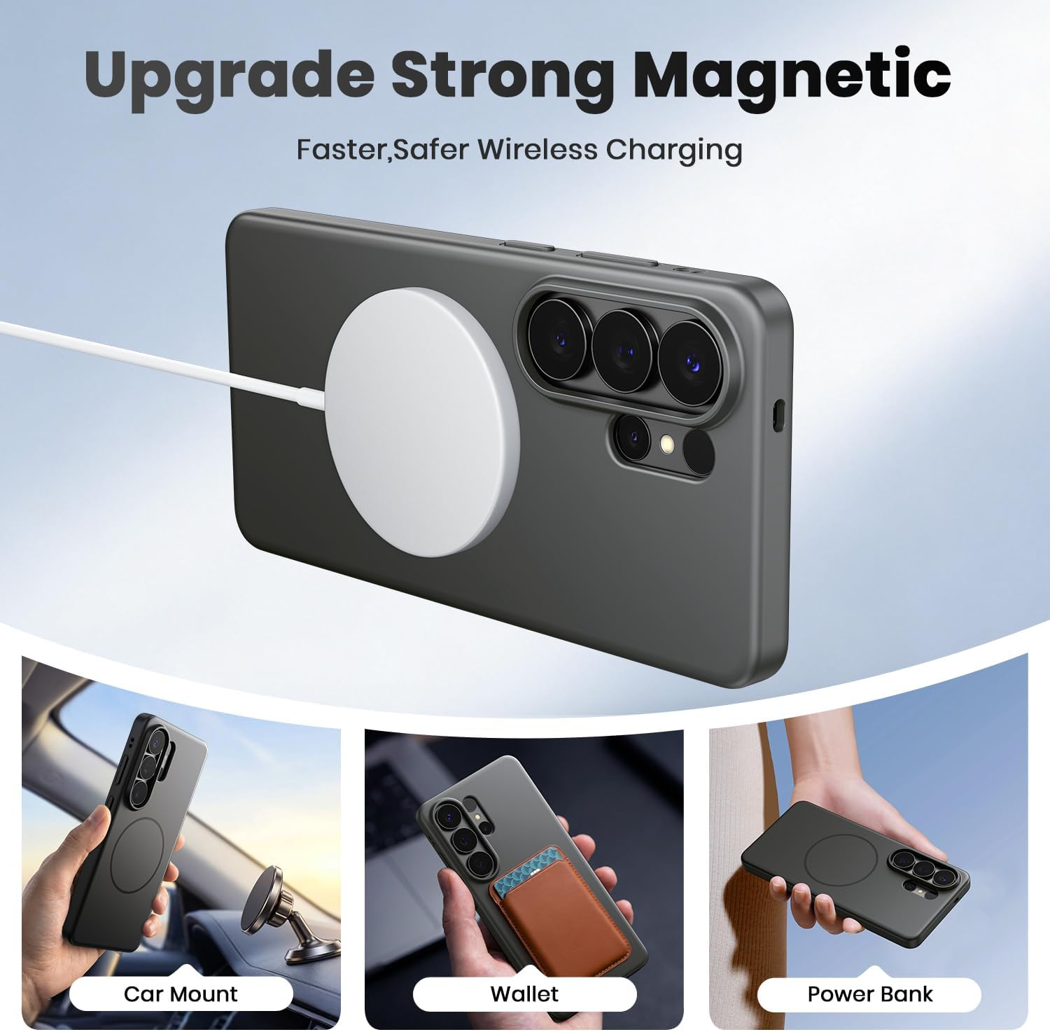 Magnetic Samsung Galaxy S26 Ultra Case MagSafe Grey