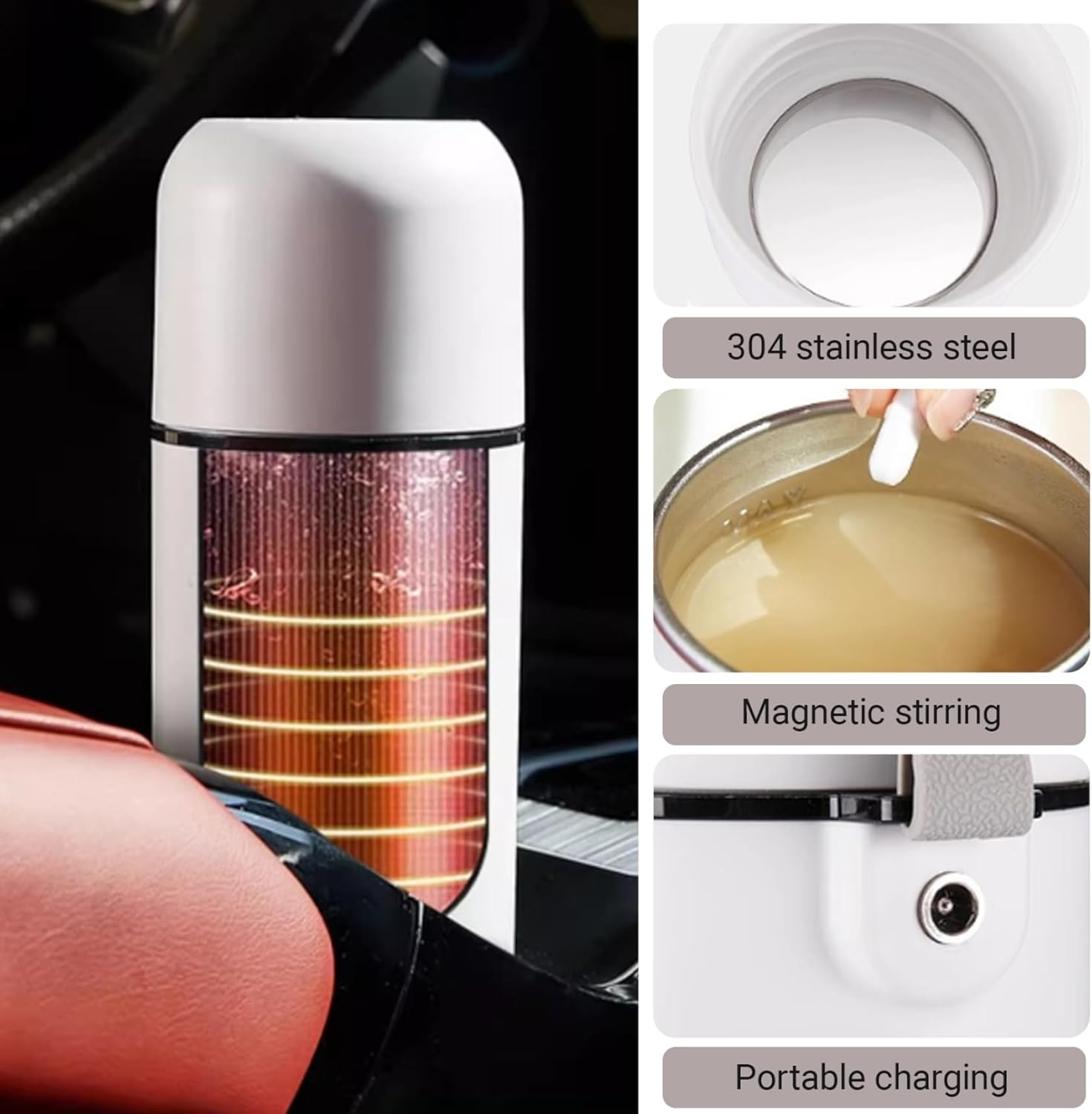 Portable Electric Kettle Car 12V 24V 420ml