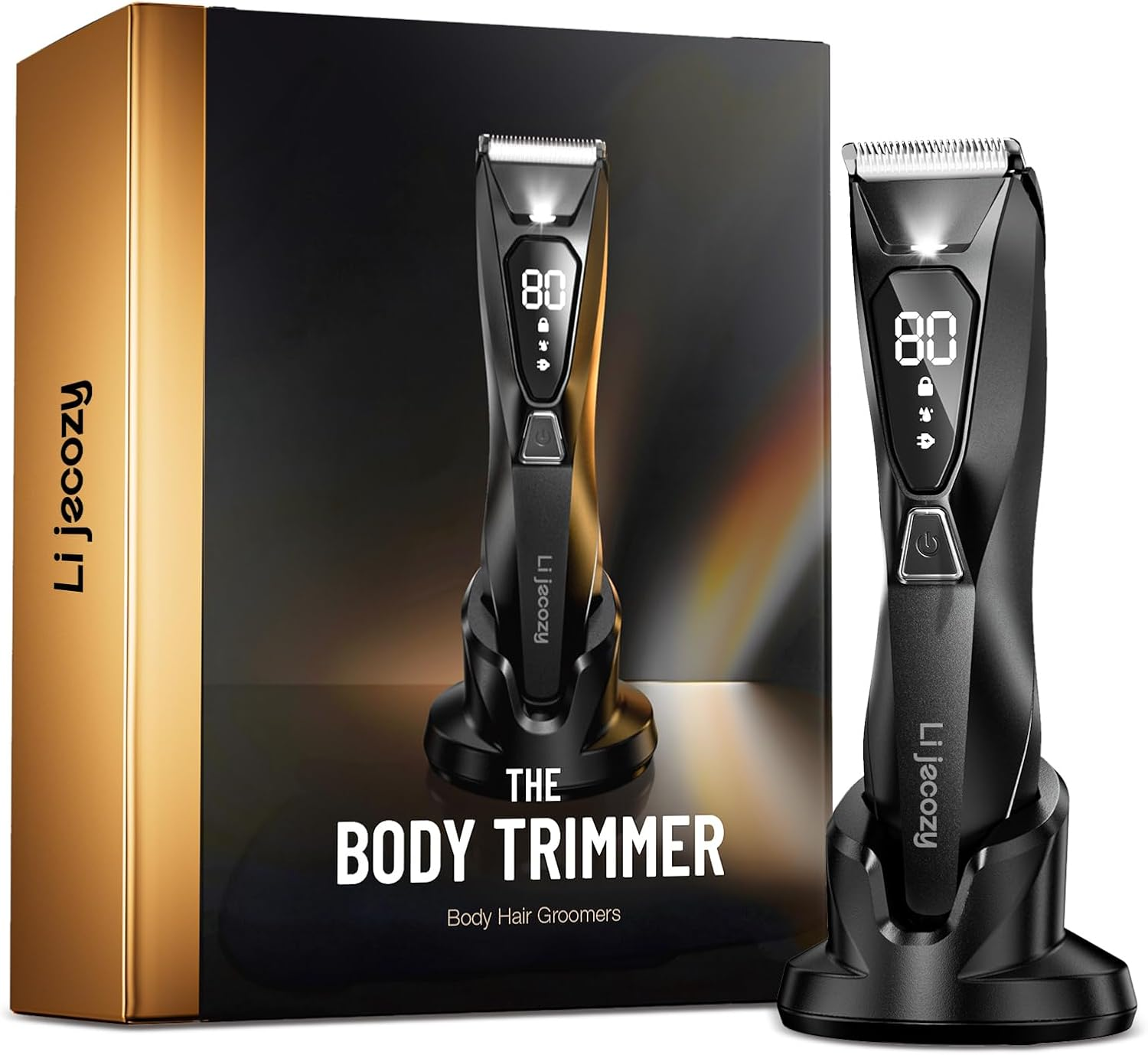 Body Hair Trimmer LED Display Wireless Ceramic