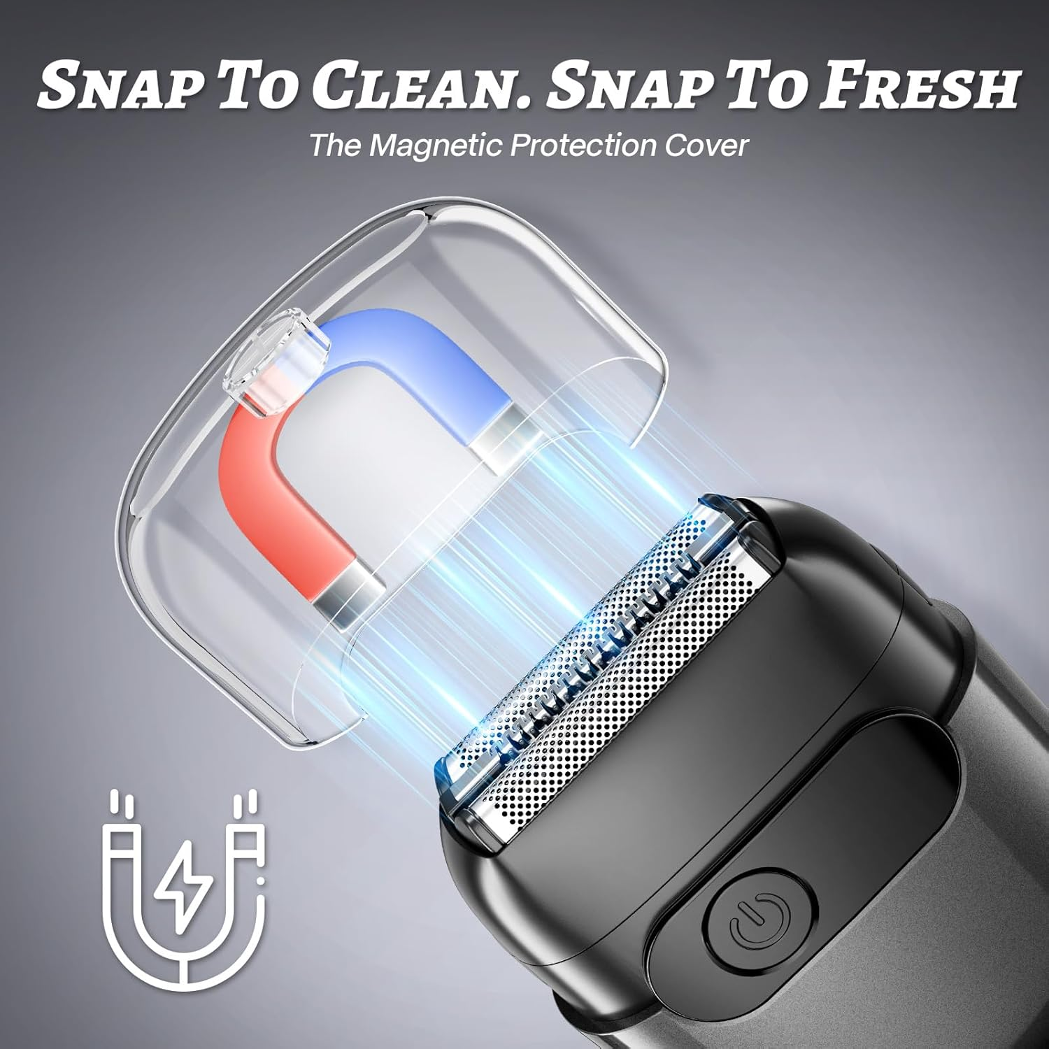 3D Electric Foil Shaver USB-C IPX8 LED Gray
